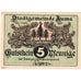 Alemanha, Auma Stadt, 5 Pfennig, personnage, 1921, 1921-04-01, UNC(65-70)