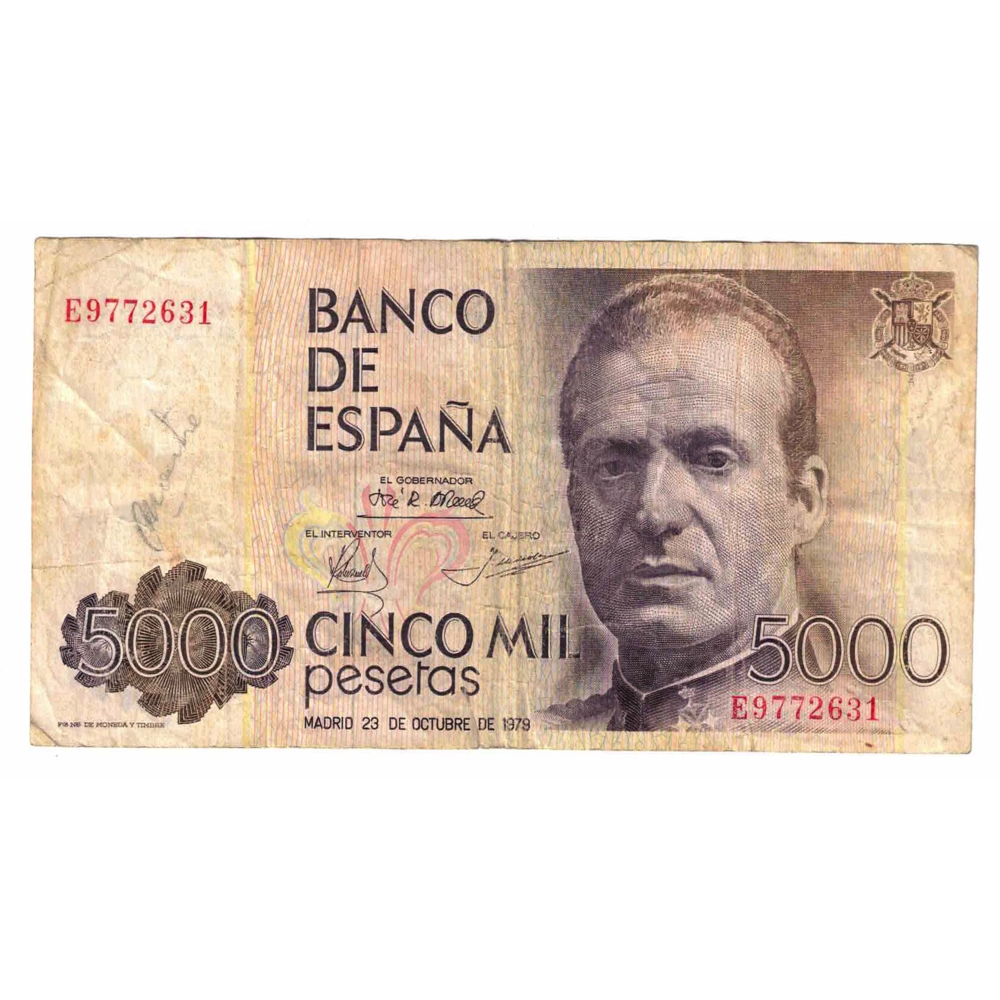 Banknote, Spain, 5000 Pesetas, 1979, 1979-10-23, KM:160, VF(20-25)