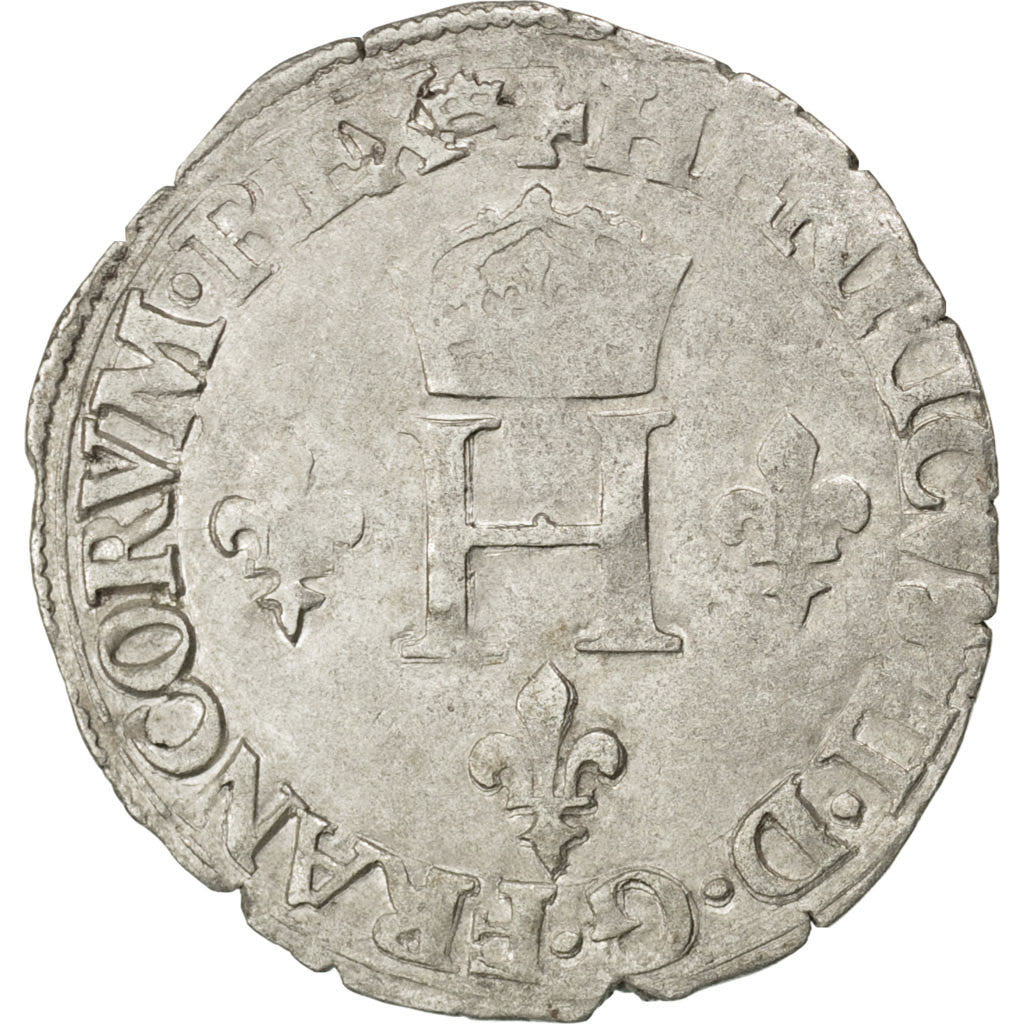 France, Half Groat, 1551, Paris, Billon, EF(40-45), Sombart:4458
