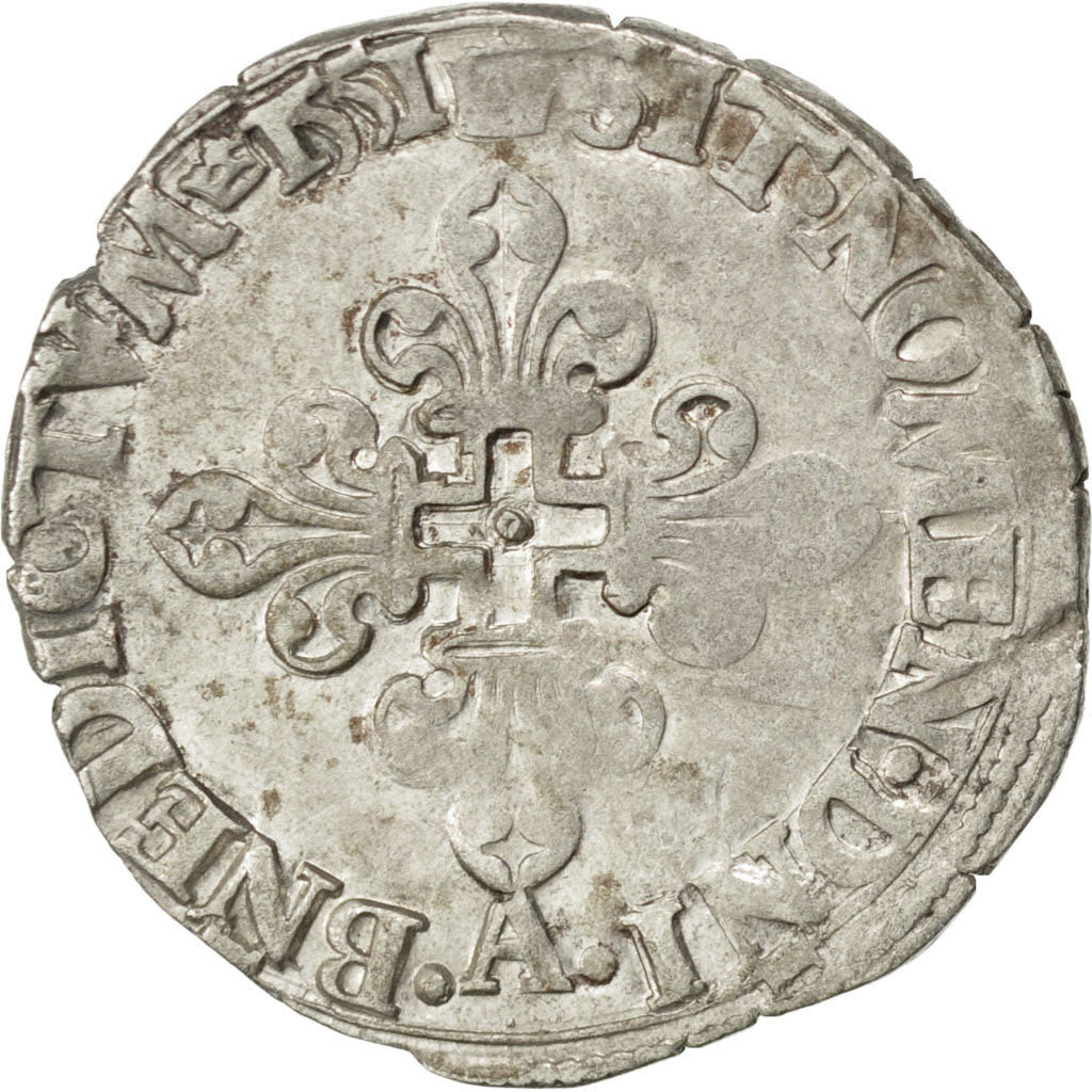 France, Half Groat, 1551, Paris, Billon, EF(40-45), Sombart:4458