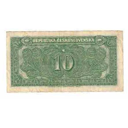 Billete, 10 Korun, undated (1945), Checoslovaquia, KM:60a, MBC