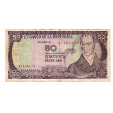 Banknote, Colombia, 50 Pesos Oro, 1981, 1981-08-07, KM:422a, EF(40-45)