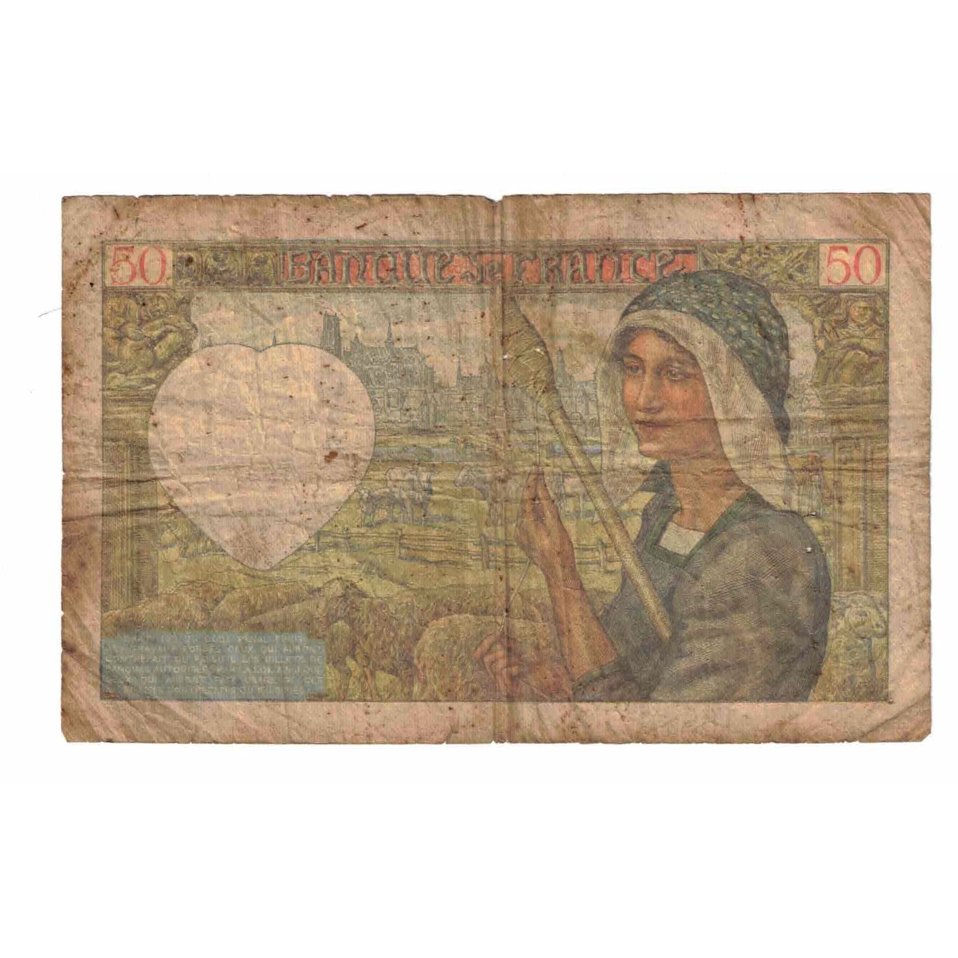 Francia, 50 Francs, Jacques Coeur, 1941, F.67, B, Fayette:19.9, KM:93