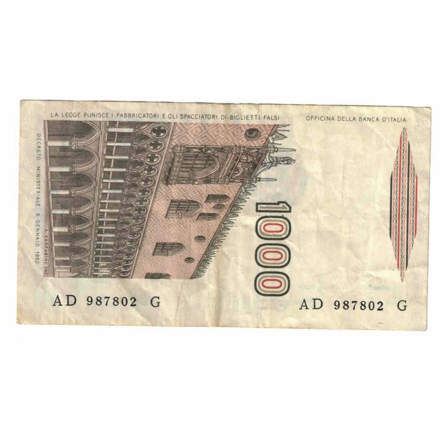 Banconote, Italia, 1000 Lire, 1982, KM:109a, BB