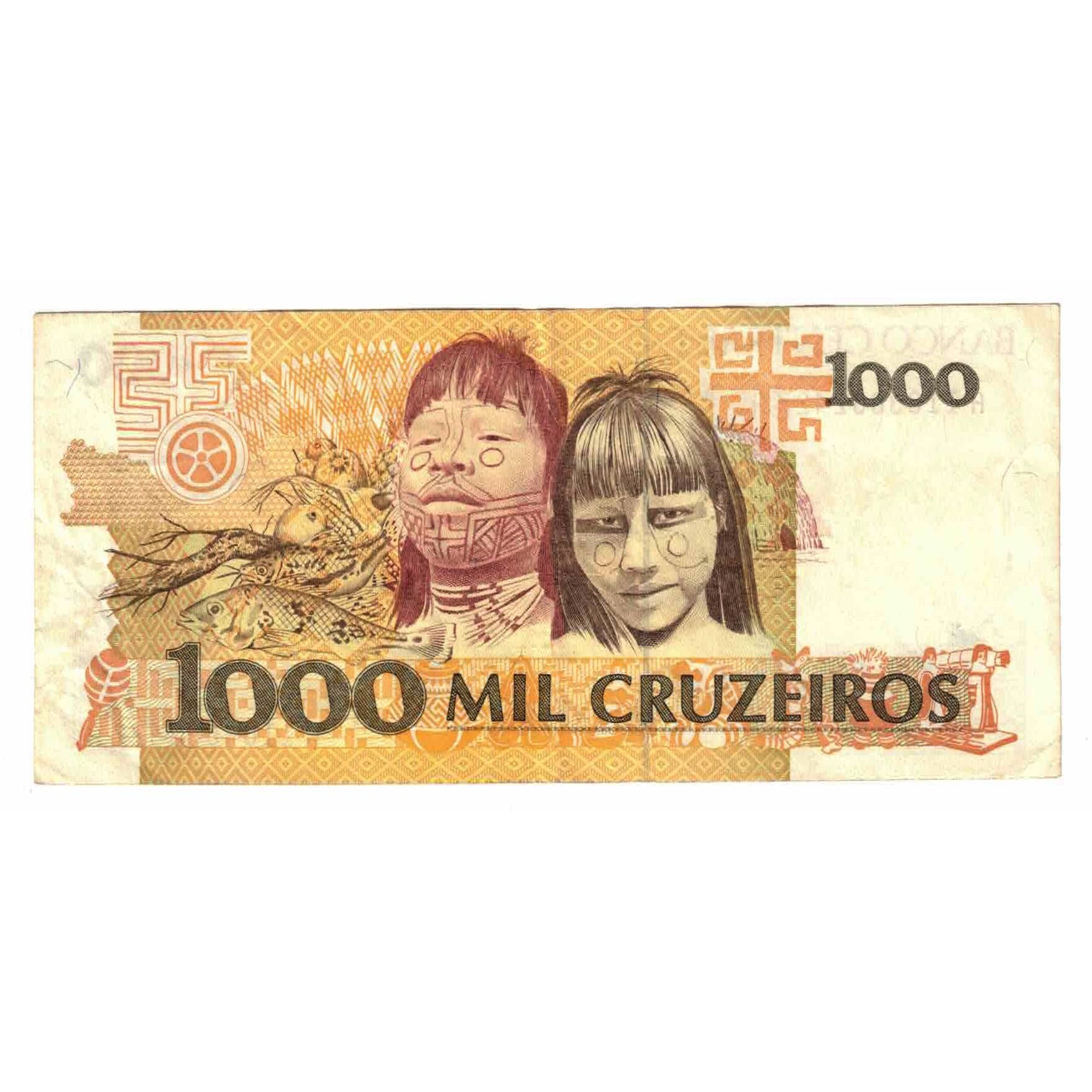 Nota, Brasil, 1000 Cruzeiros, KM:231a, AU(55-58)