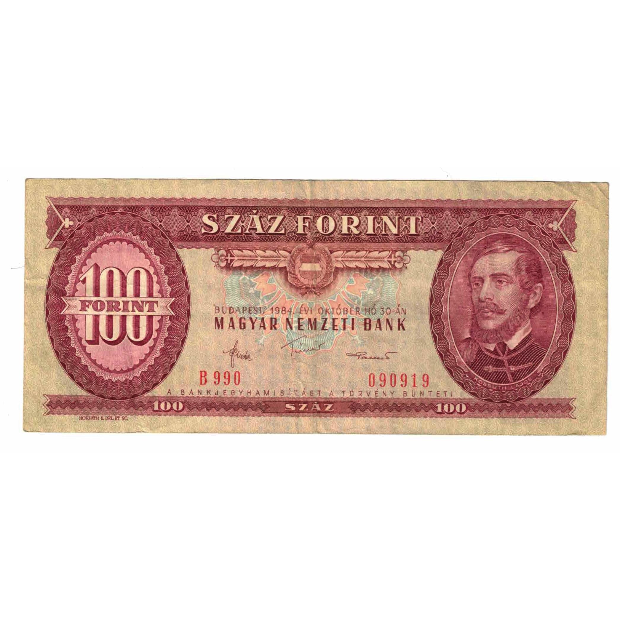 Banknote, Hungary, 100 Forint, 1984, 1984-10-30, KM:171g, UNC(65-70)