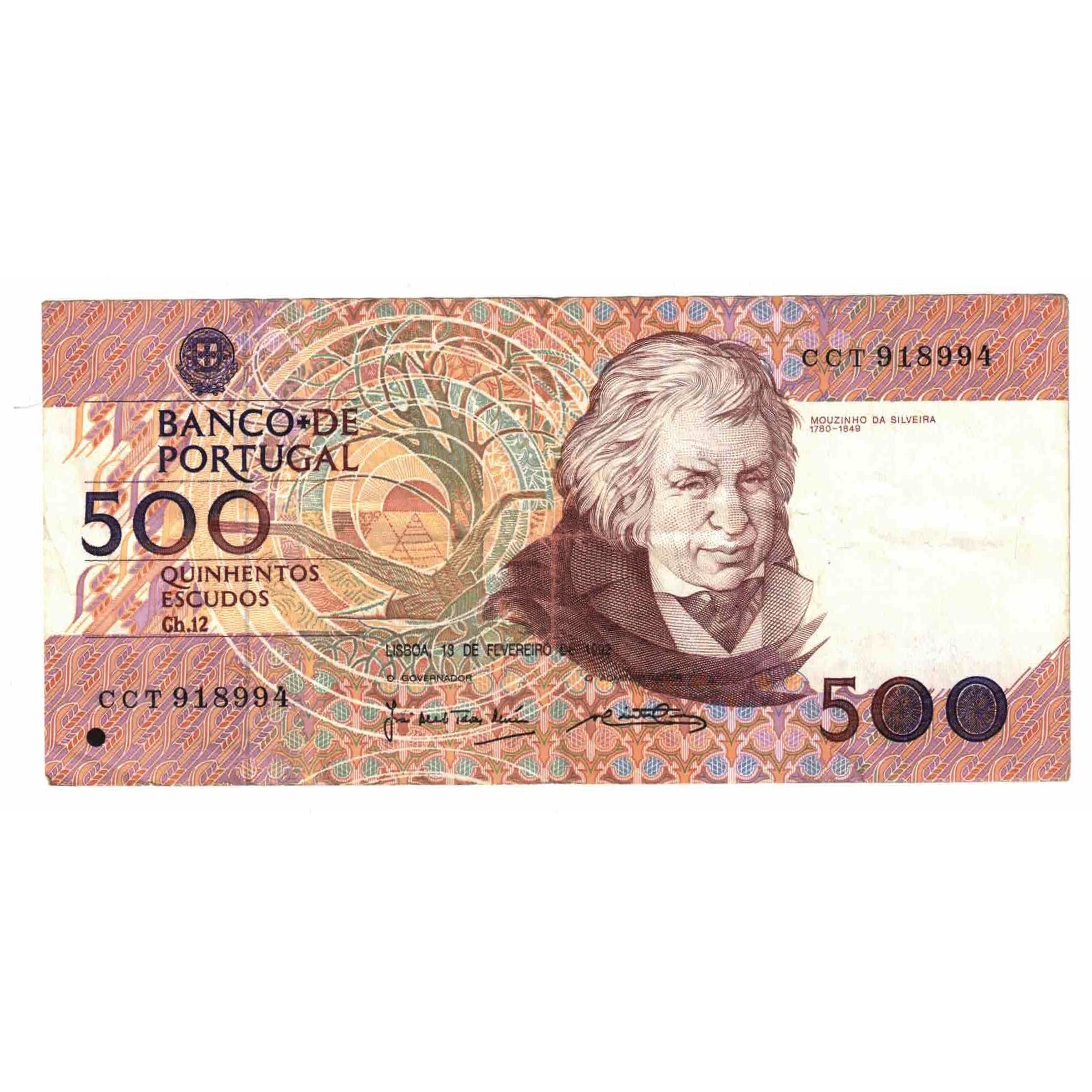 Billete, 500 Escudos, 1992, Portugal, 1992-02-13, KM:180b, MBC