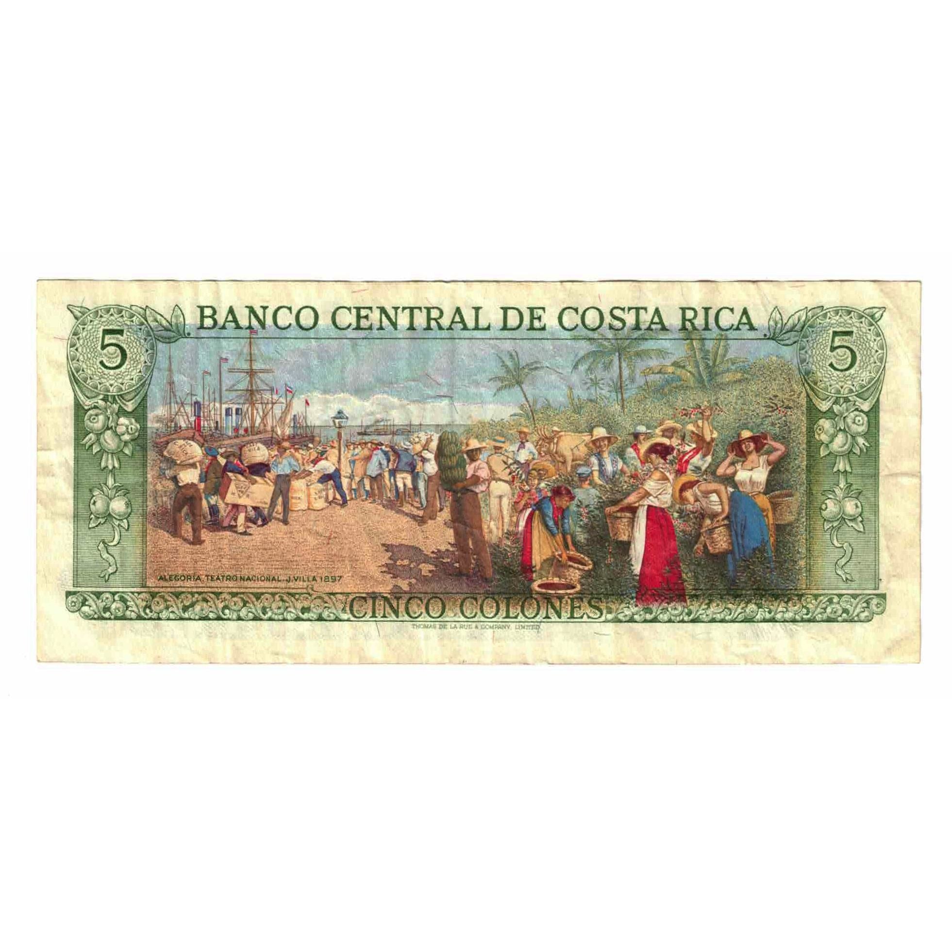 Billete, 5 Colones, 1983, Costa Rica, 1983-04-07, KM:236d, MBC