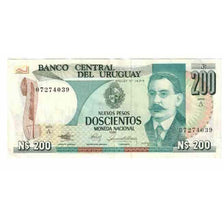 Banknote, Uruguay, 200 Nuevos Pesos, 1986, KM:66a, AU(55-58)