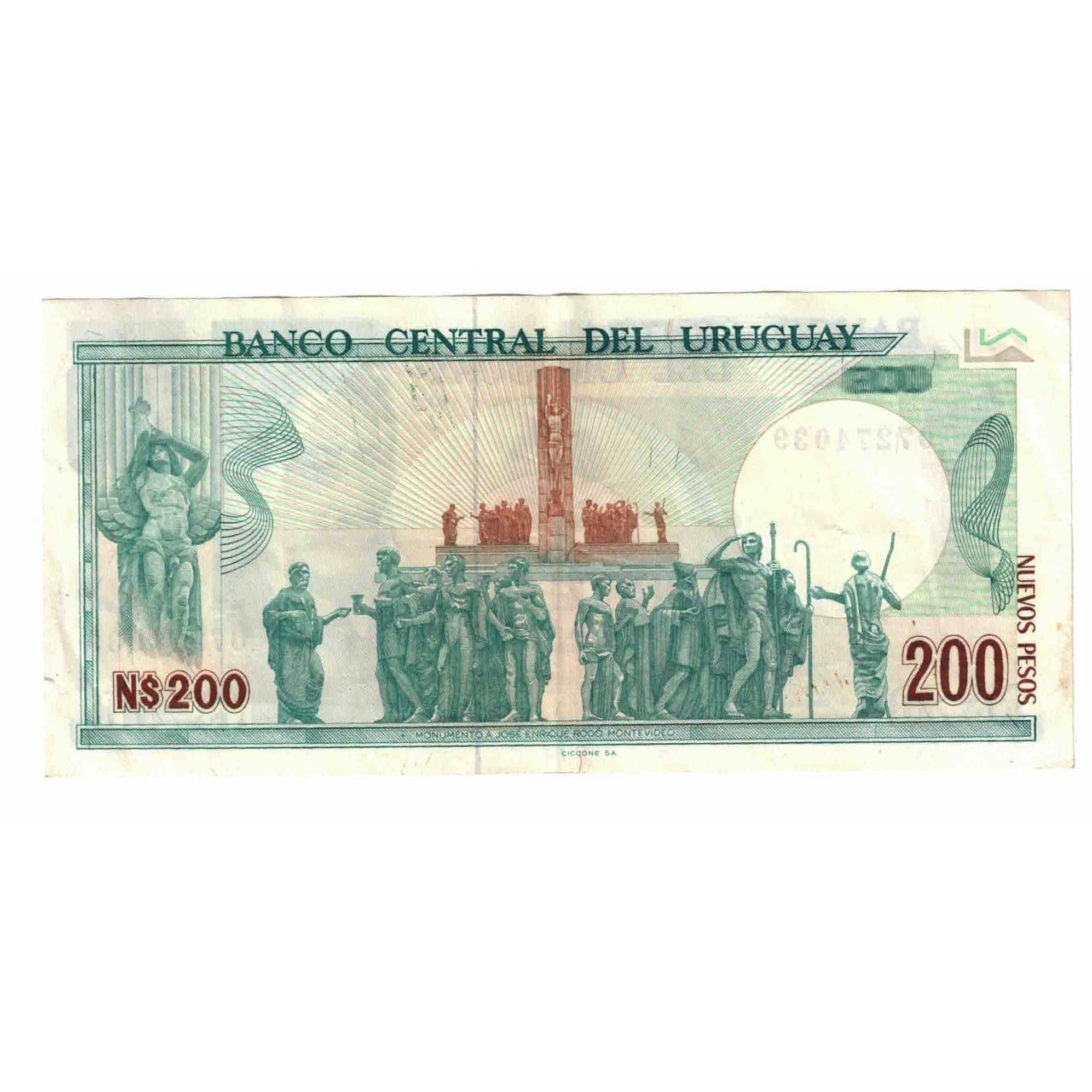 Banconote, Uruguay, 200 Nuevos Pesos, 1986, KM:66a, SPL-