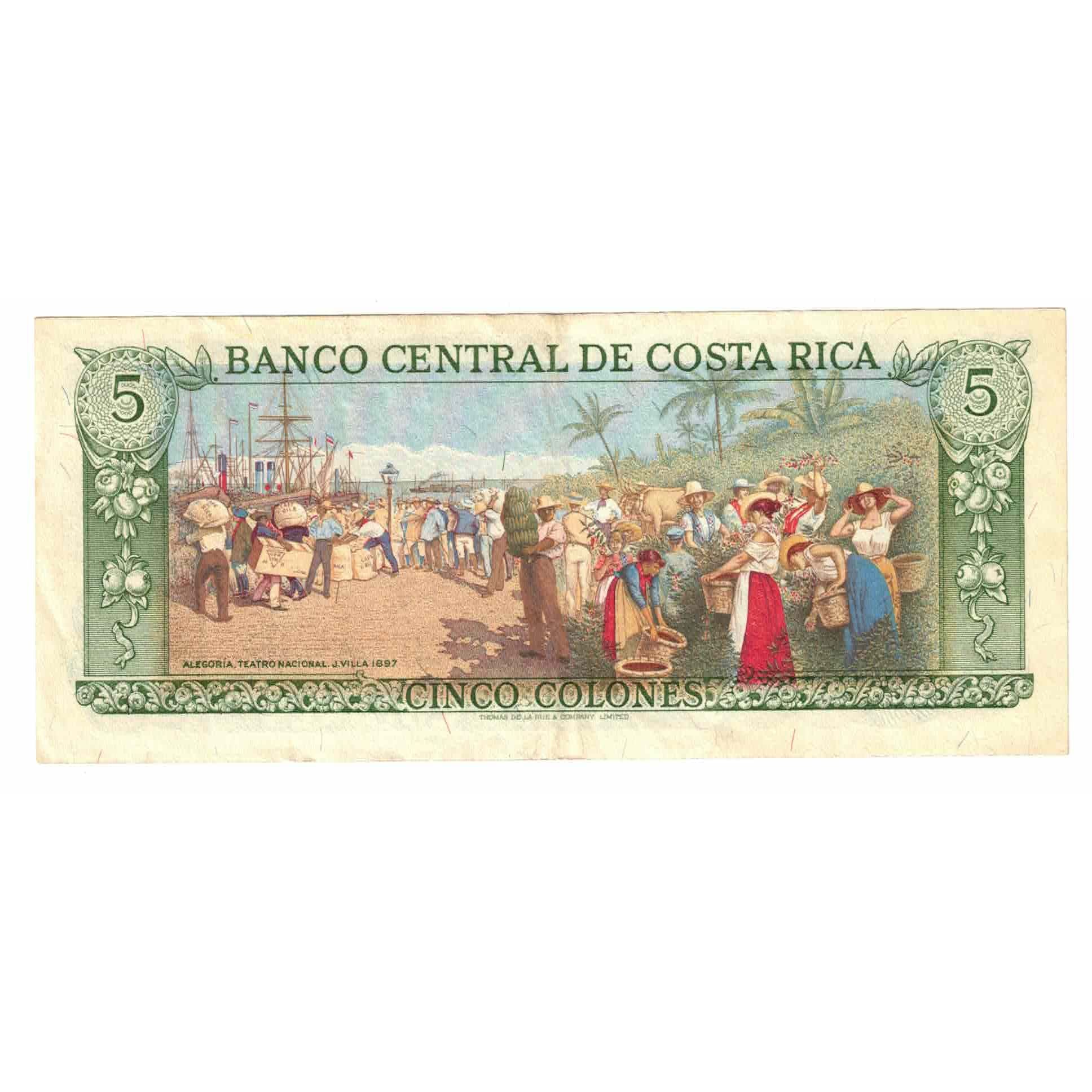 Billete, 5 Colones, 1983, Costa Rica, 1983-04-07, KM:236d, EBC