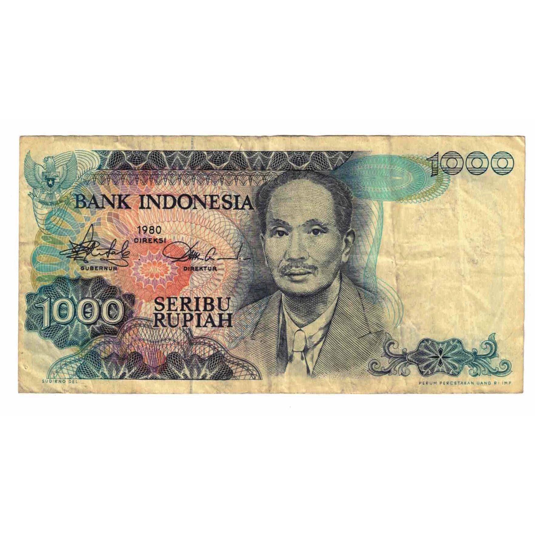 Geldschein, Indonesien, 1000 Rupiah, Undated (1980), KM:119, SS