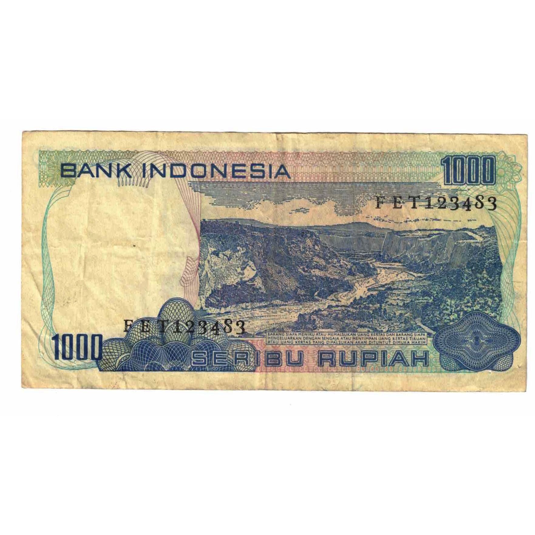 Geldschein, Indonesien, 1000 Rupiah, Undated (1980), KM:119, SS