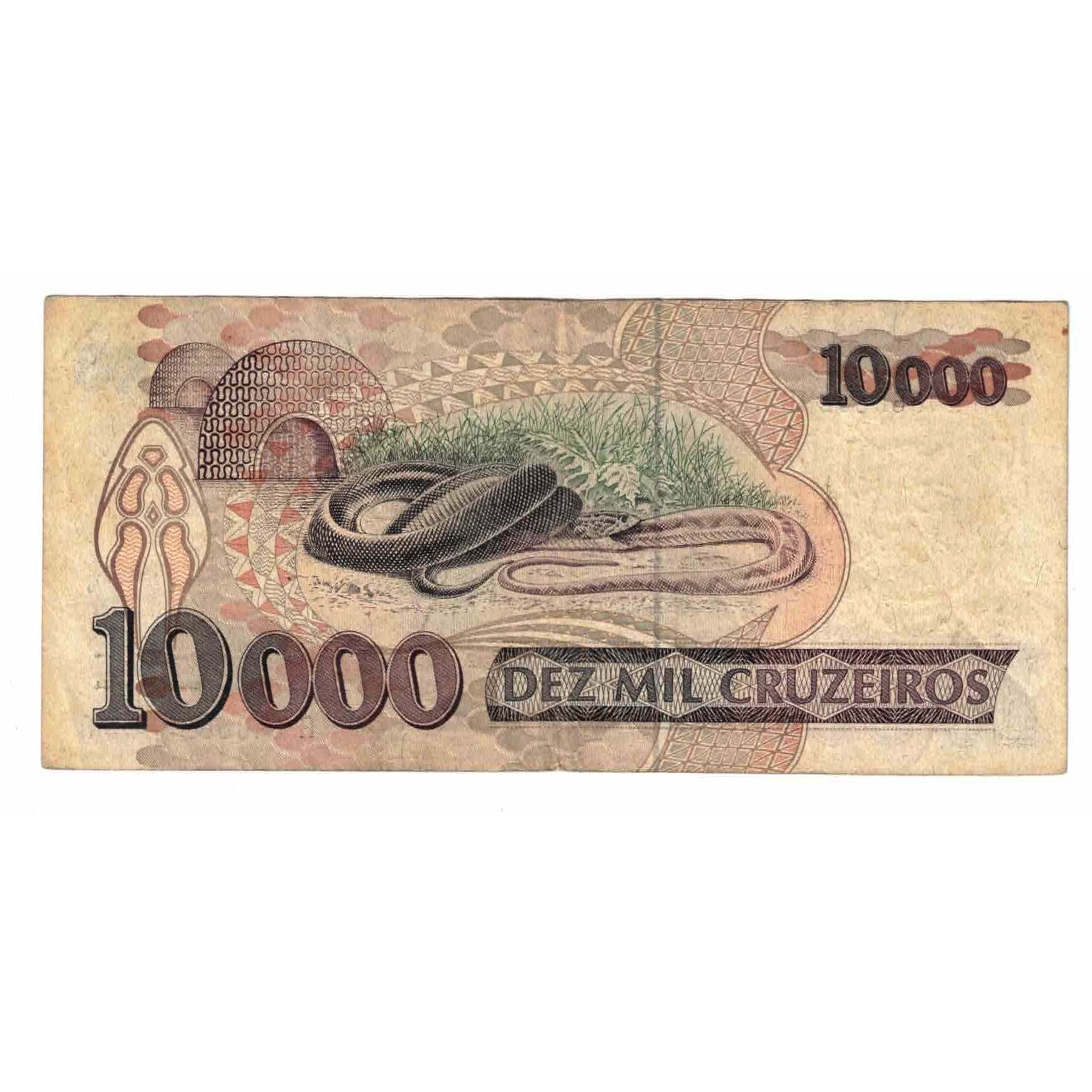 Billete, 10,000 Cruzeiros, Undated (1991), Brasil, KM:233a, MBC