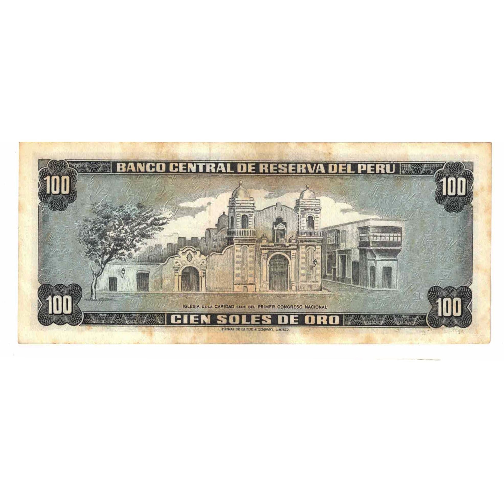 Banknote, Peru, 100 Soles De Oro, 1974, 1974-08-15, KM:102c, AU(55-58)