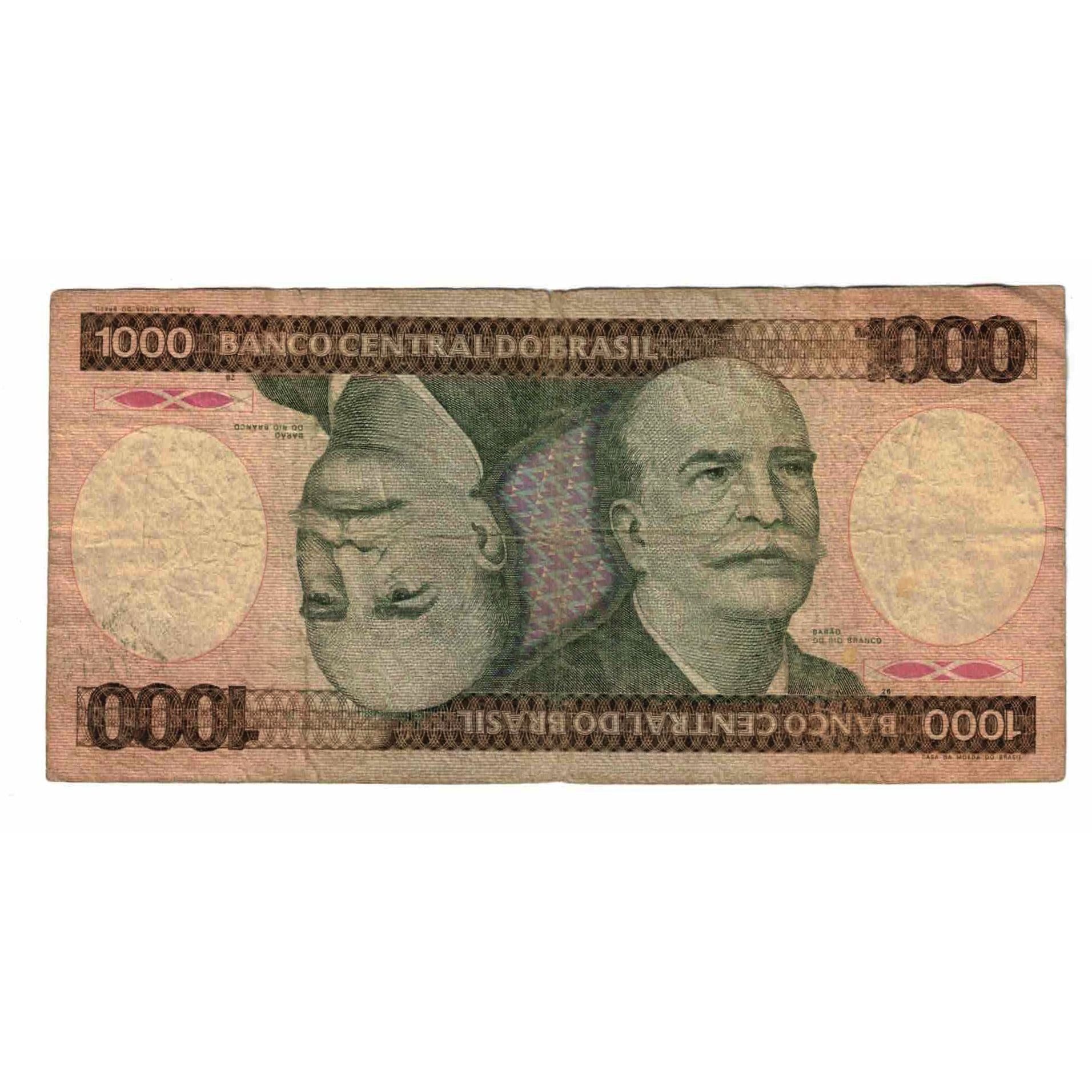 Billete, 1000 Cruzeiros, Undated (1985), Brasil, KM:201c, BC