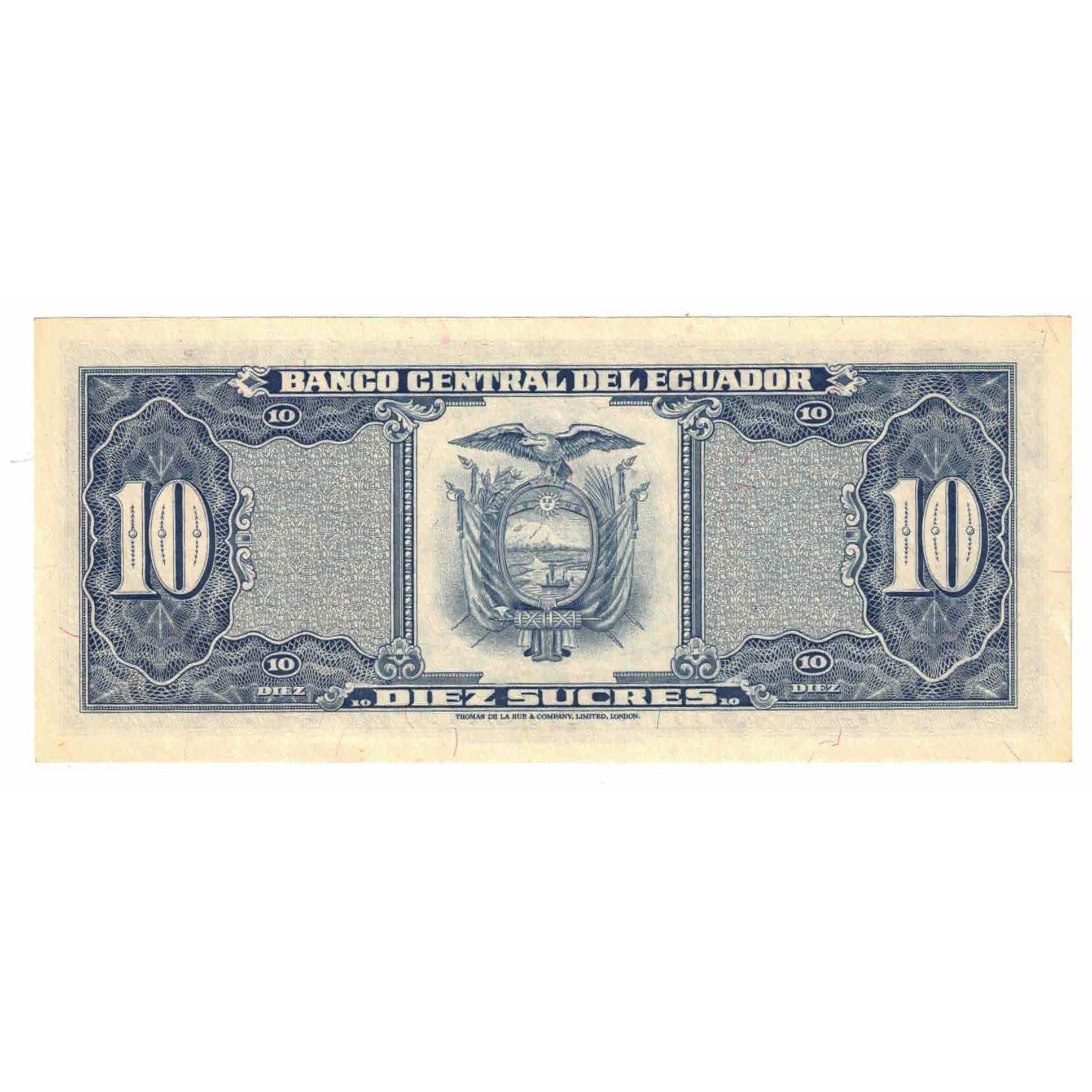 Banknote, Ecuador, 10 Sucres, 1982, 1982-09-30, KM:114b, UNC(65-70)