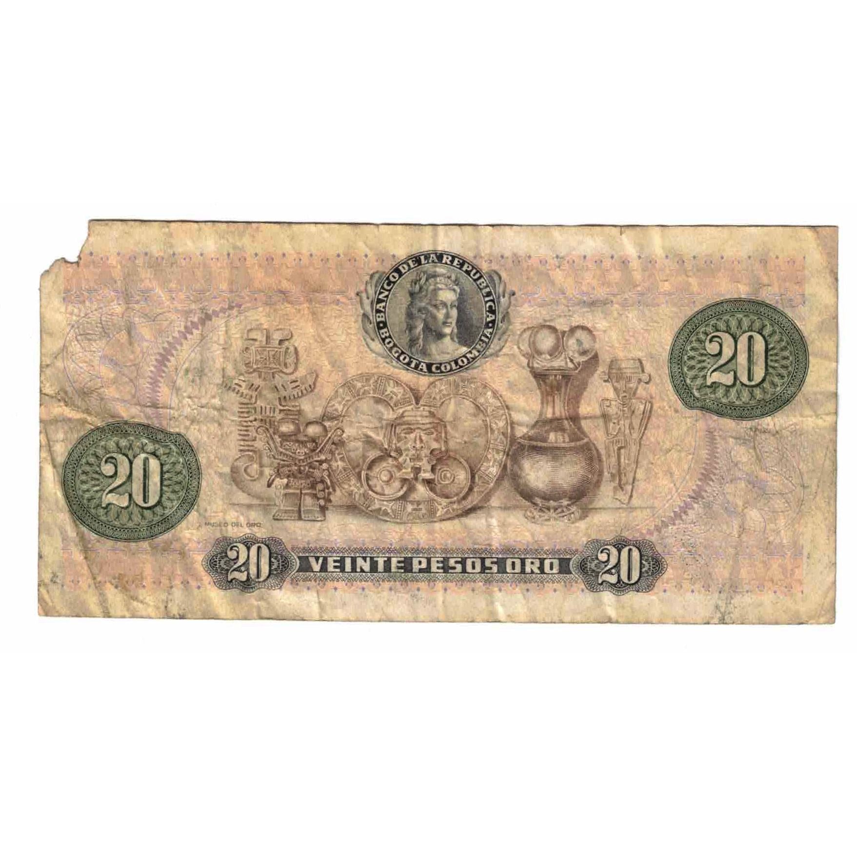 Banknote, Colombia, 20 Pesos Oro, 1983, 1983-01-01, KM:409d, AG(1-3)