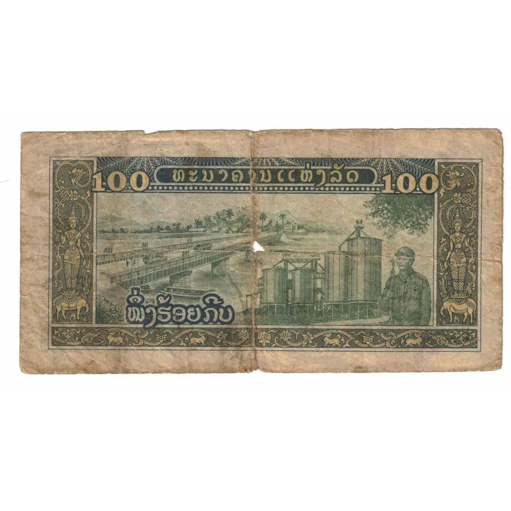 Banconote, Laos, 100 Kip, KM:30a, B