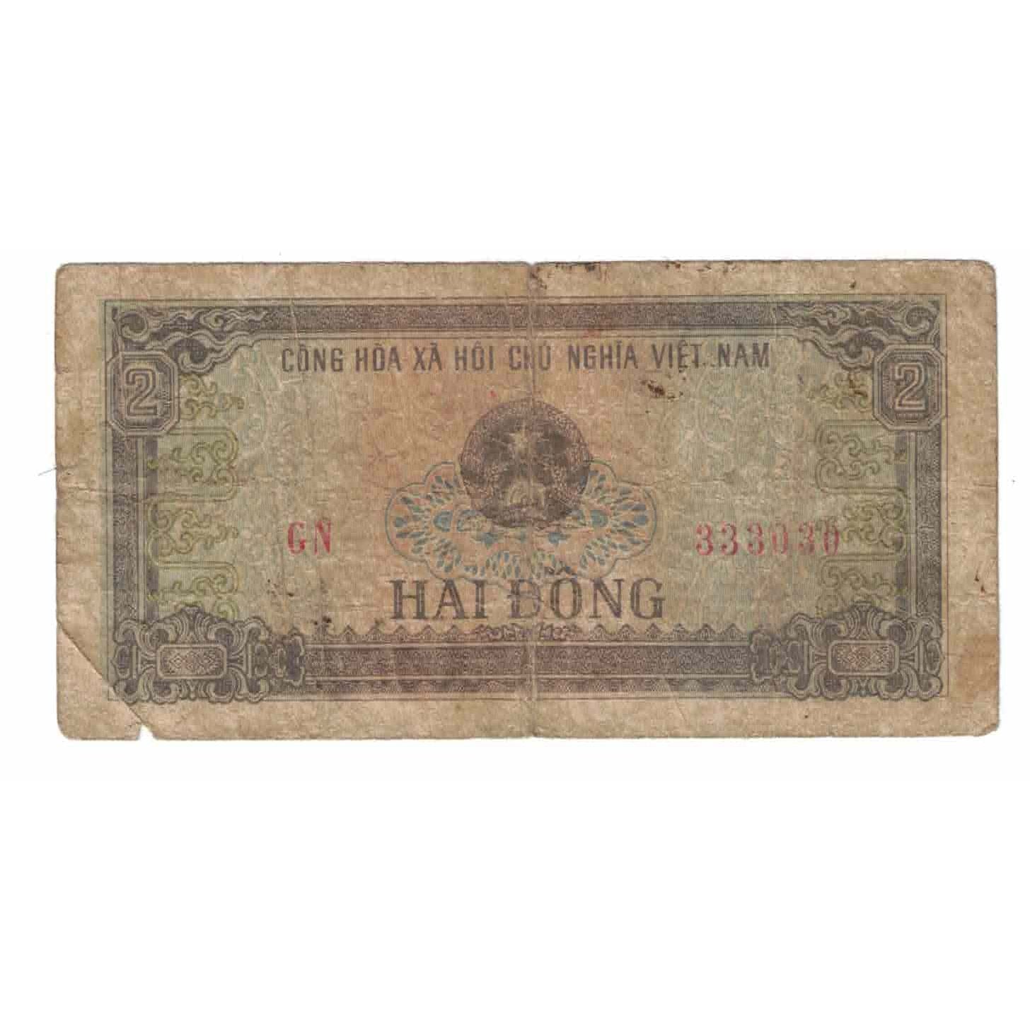 Geldschein, Vietnam, 2 D<ox>ng, 1980-1981, 1980, KM:85a, SGE