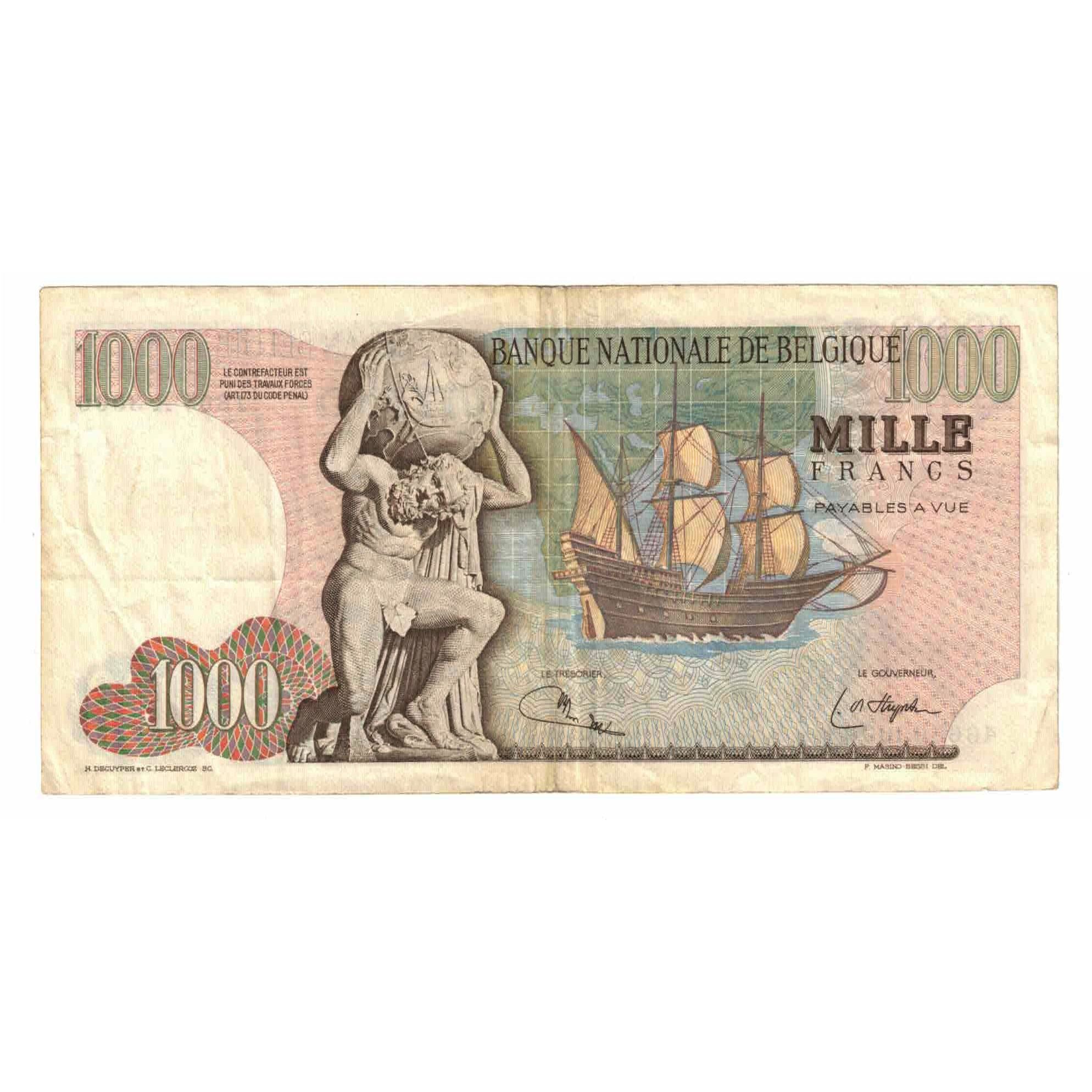 Banknote, Belgium, 1000 Francs, 1975, 1975-10-27, KM:136b, EF(40-45)