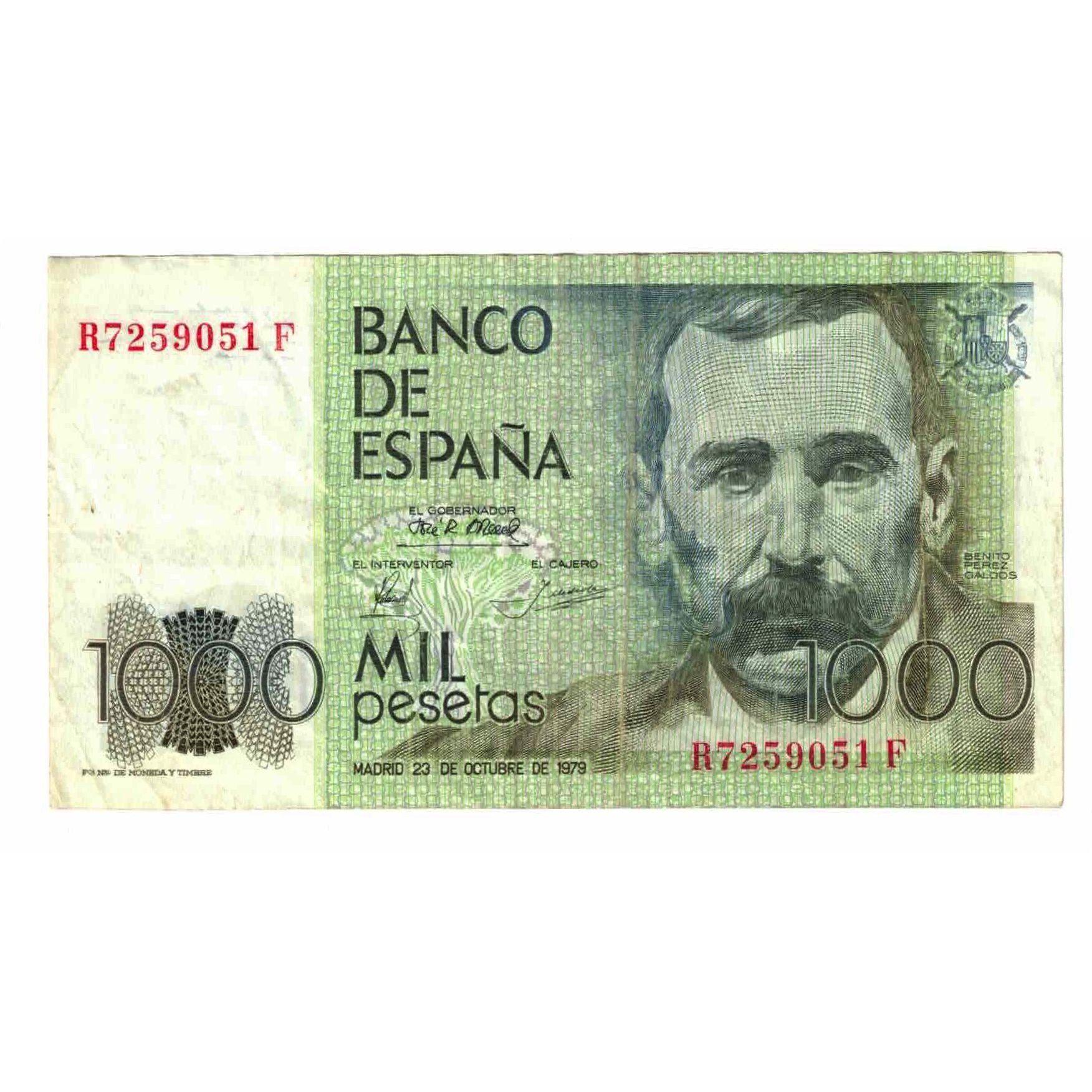 Biljet, Spanje, 1000 Pesetas, 1979, 1979-10-23, KM:158, TTB