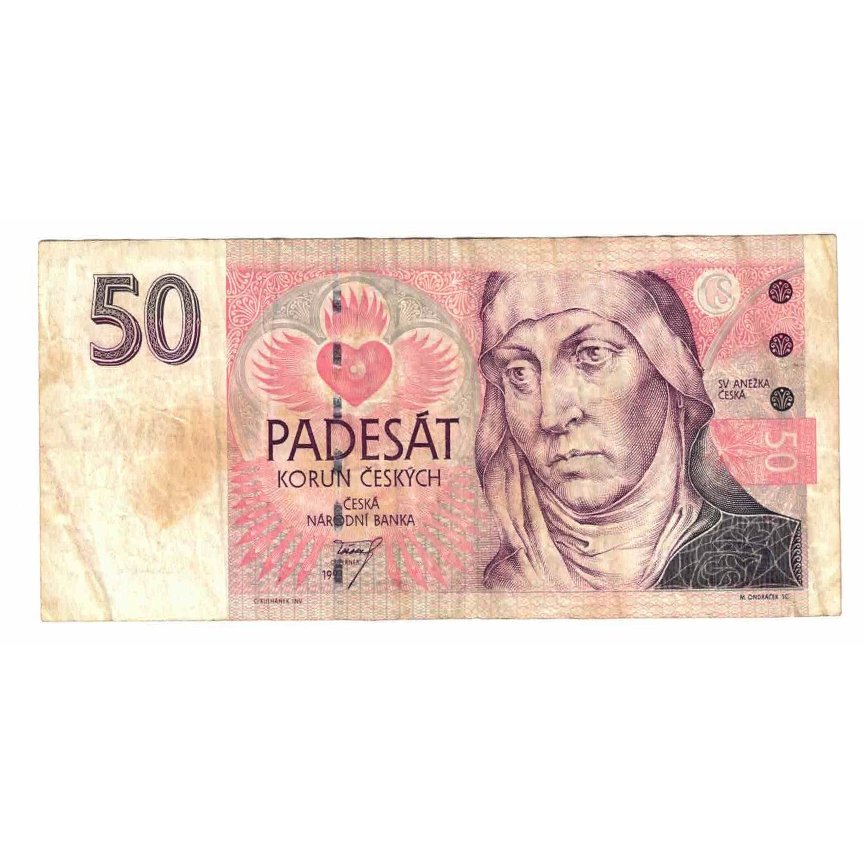 Banknote, Czech Republic, 50 Korun, 1997, KM:4a, VF(20-25)