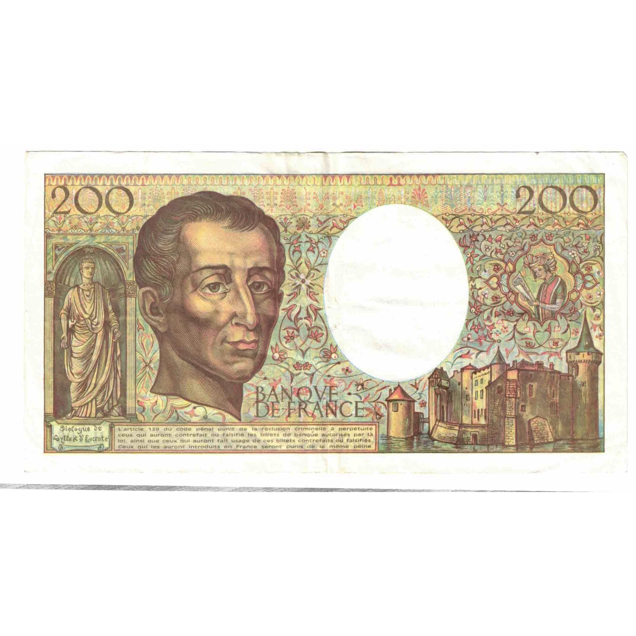 Francja, 200 Francs, Montesquieu, 1992, H.106, AU(55-58), Fayette:70.12a