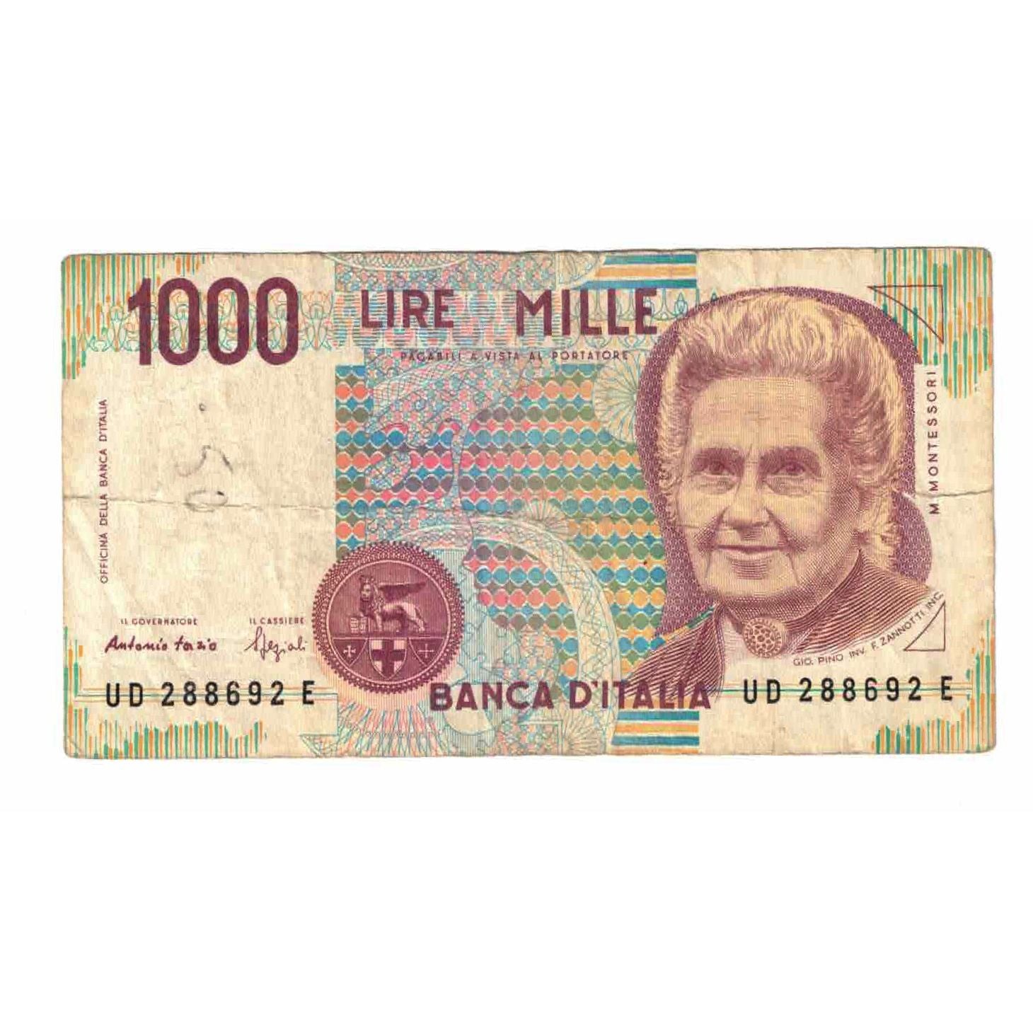 Billet, Italie, 1000 Lire, Undated (1990), KM:114b, TB