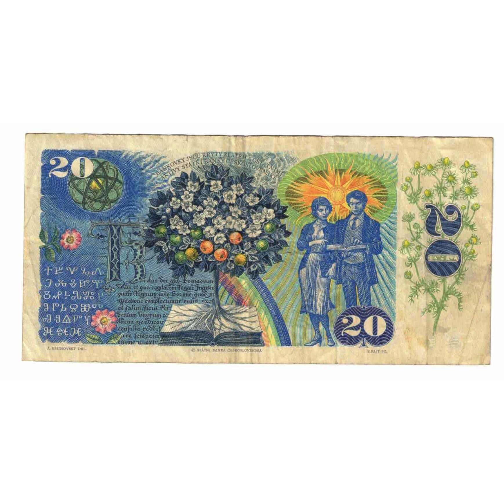 Banknote, Czechoslovakia, 20 Korun, 1988, KM:95, VF(20-25)