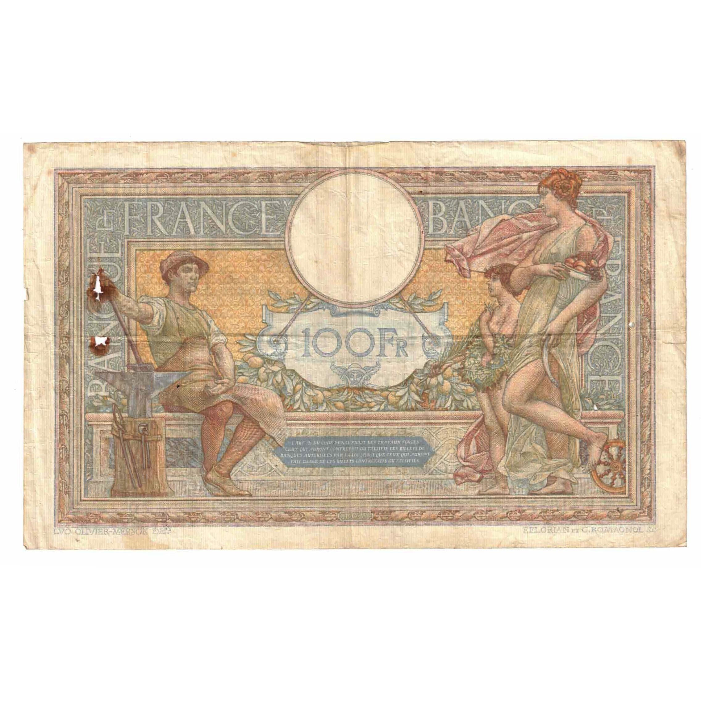 Frankrijk, 100 Francs, Luc Olivier Merson, 1933, F.41837, TB, Fayette:24.12