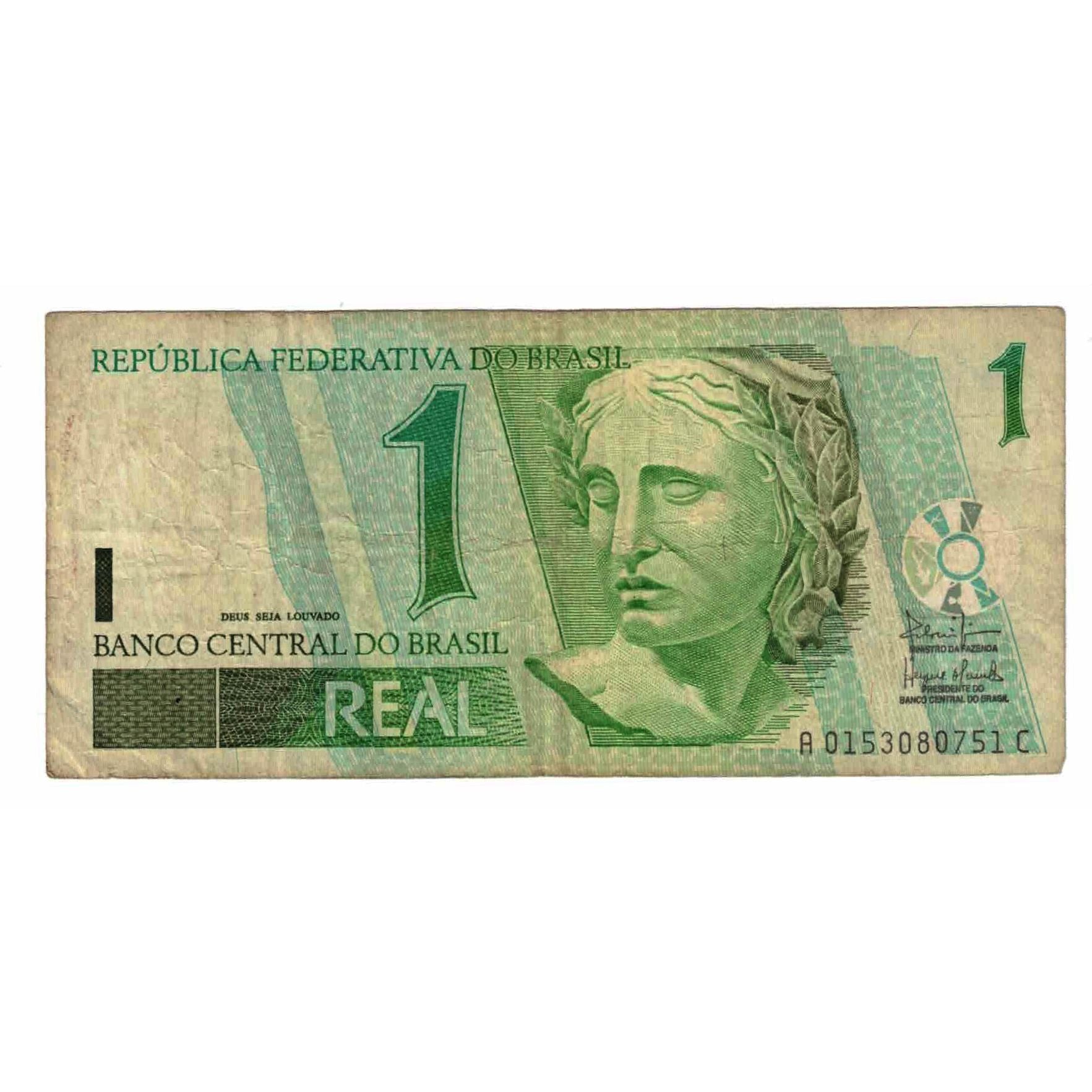 Nota, Brasil, 1 Réal, Undated (2003), KM:251a, VF(20-25)