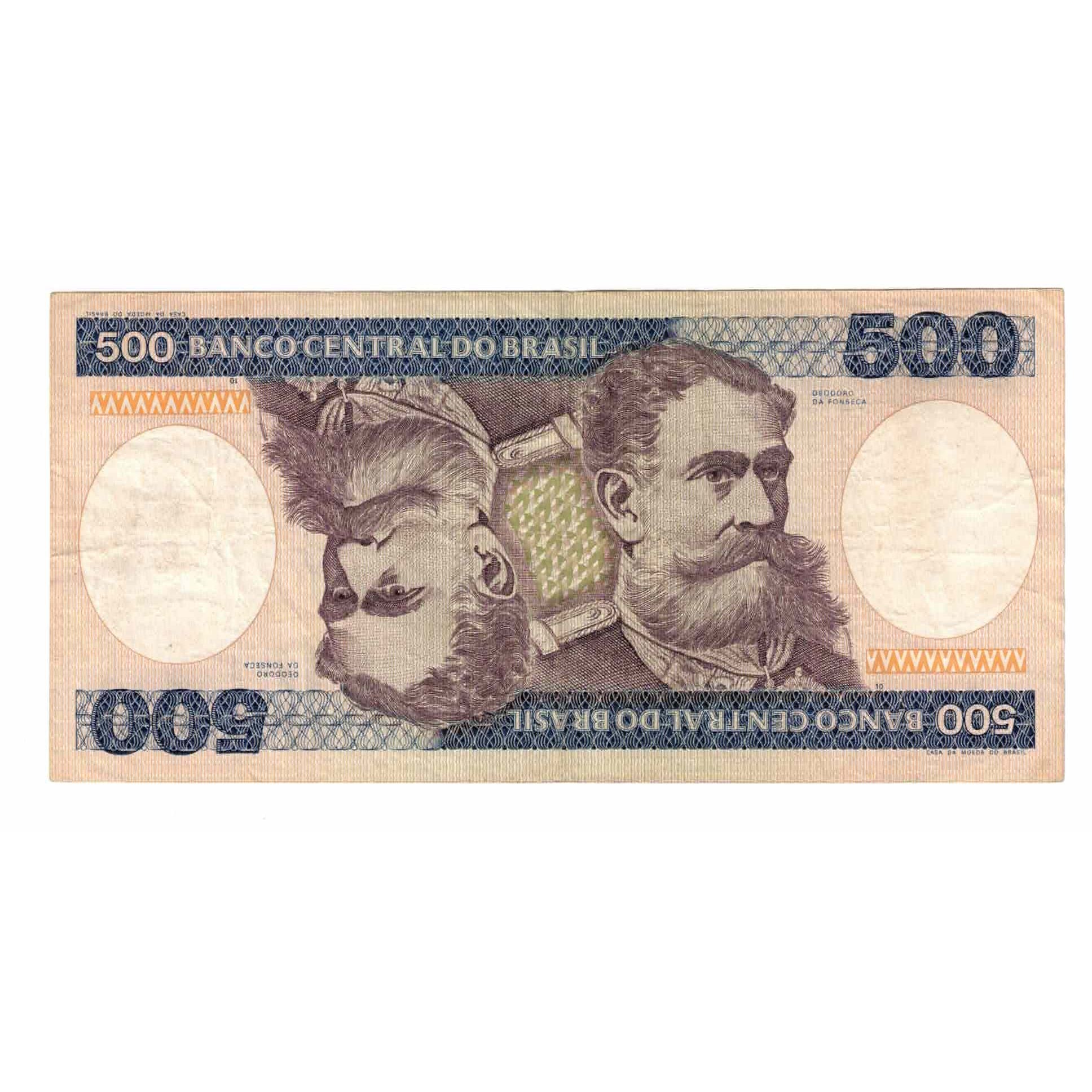 Nota, Brasil, 500 Cruzeiros, undated (1981), KM:200a, EF(40-45)