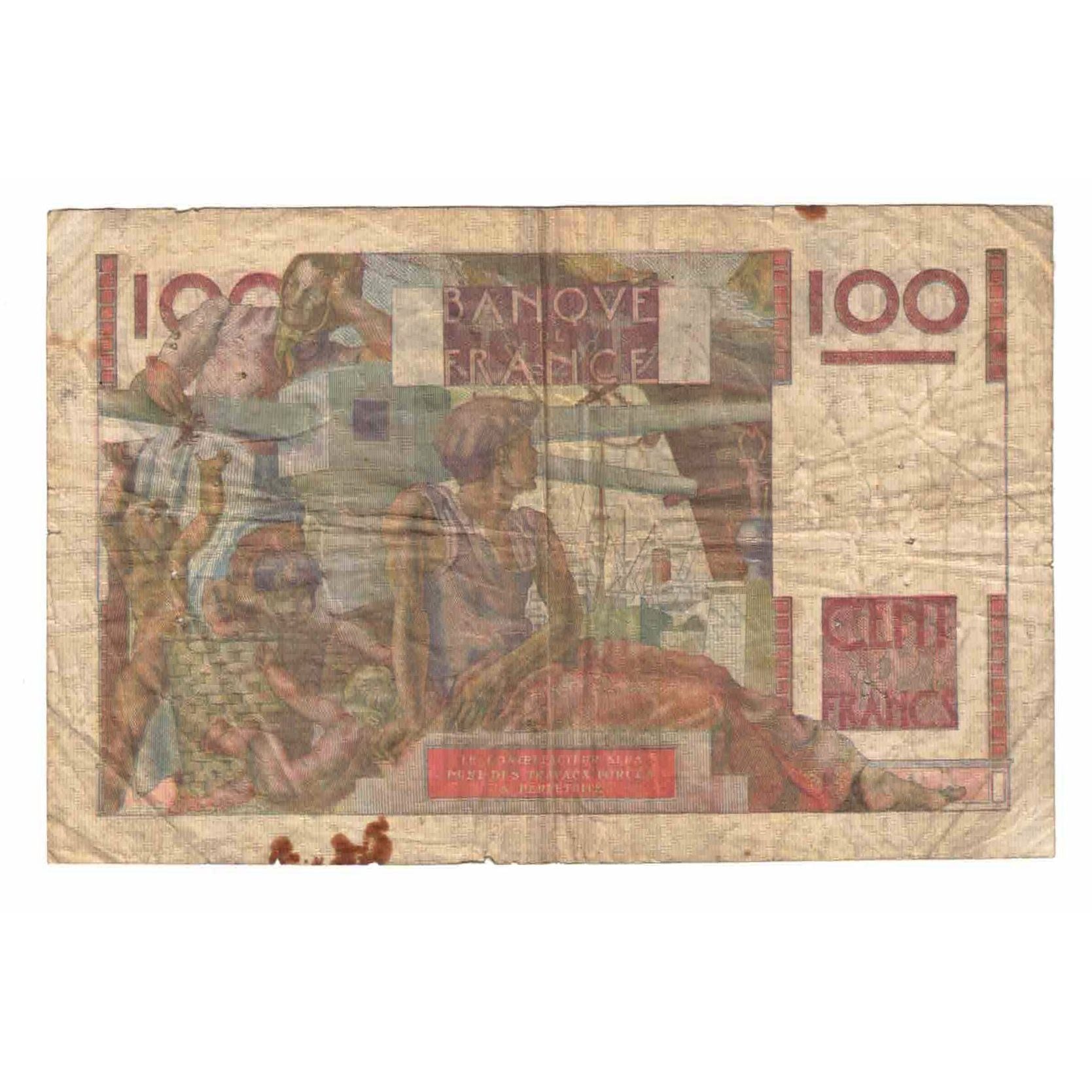 Francia, 100 Francs, Jeune Paysan, 1953, F.513, MBC, Fayette:28.35, KM:128d