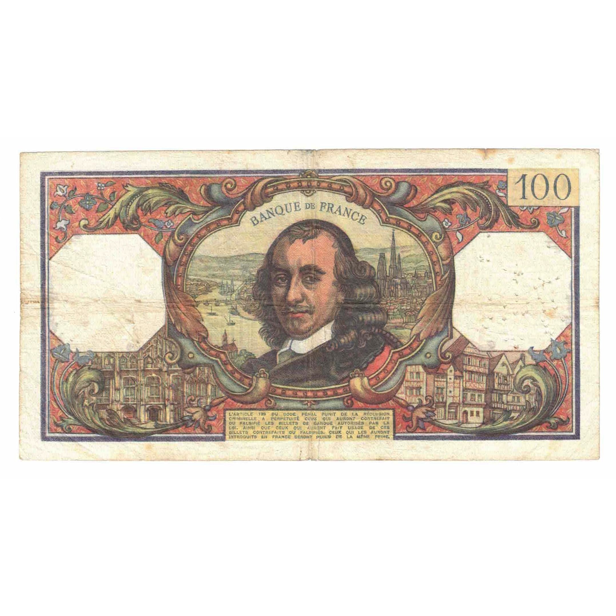 Francia, 100 Francs, Corneille, 1977, G.1075, MB, Fayette:65.58, KM:149f