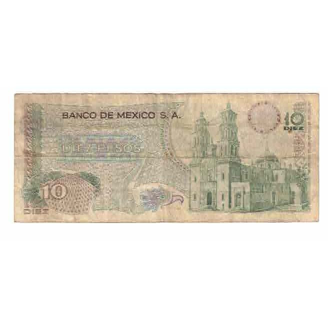 Billet, Mexique, 10 Pesos, 1974, 1974-10-16, KM:63g, TB