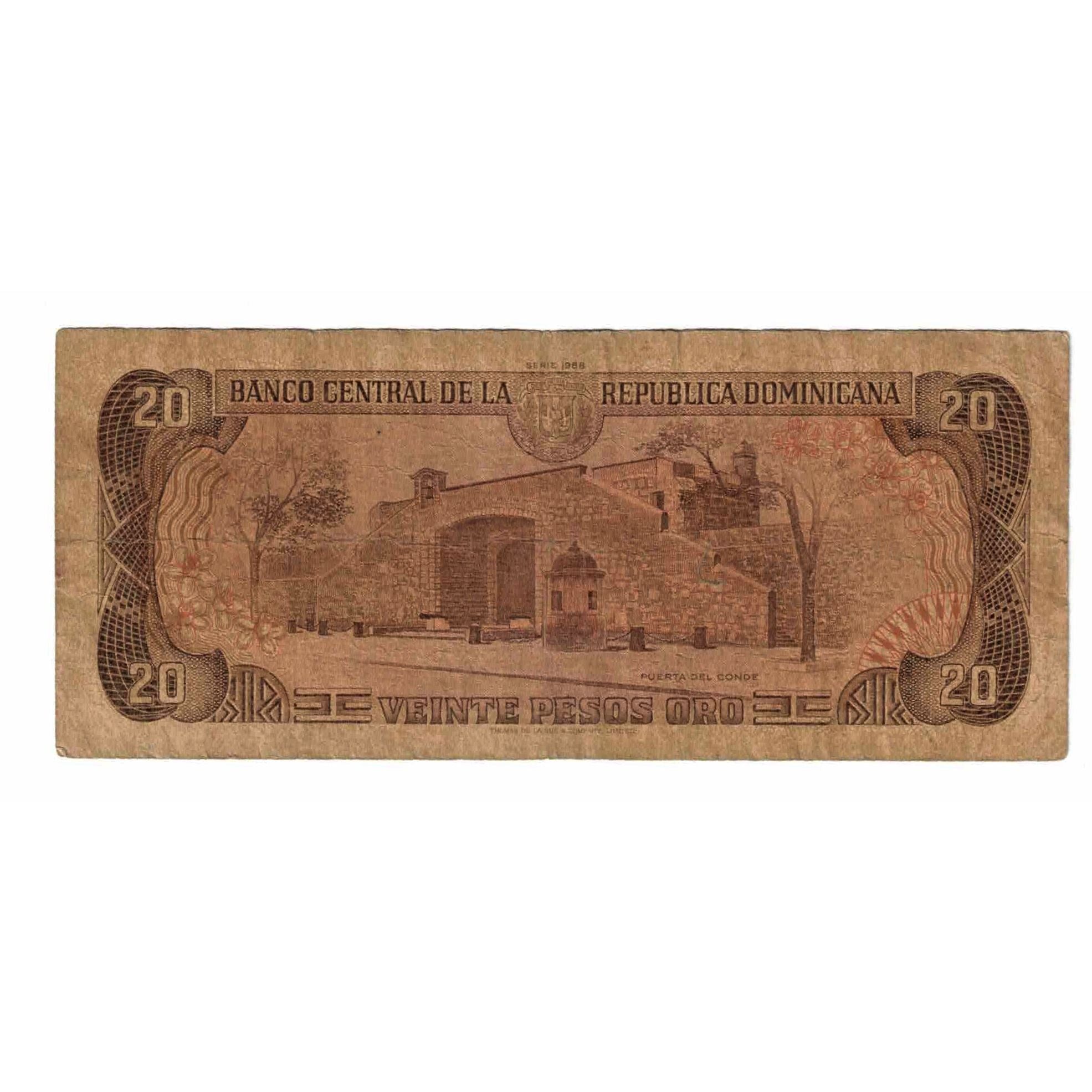 Billet, République Dominicaine, 20 Pesos Oro, 1990, 1990, KM:133, TB