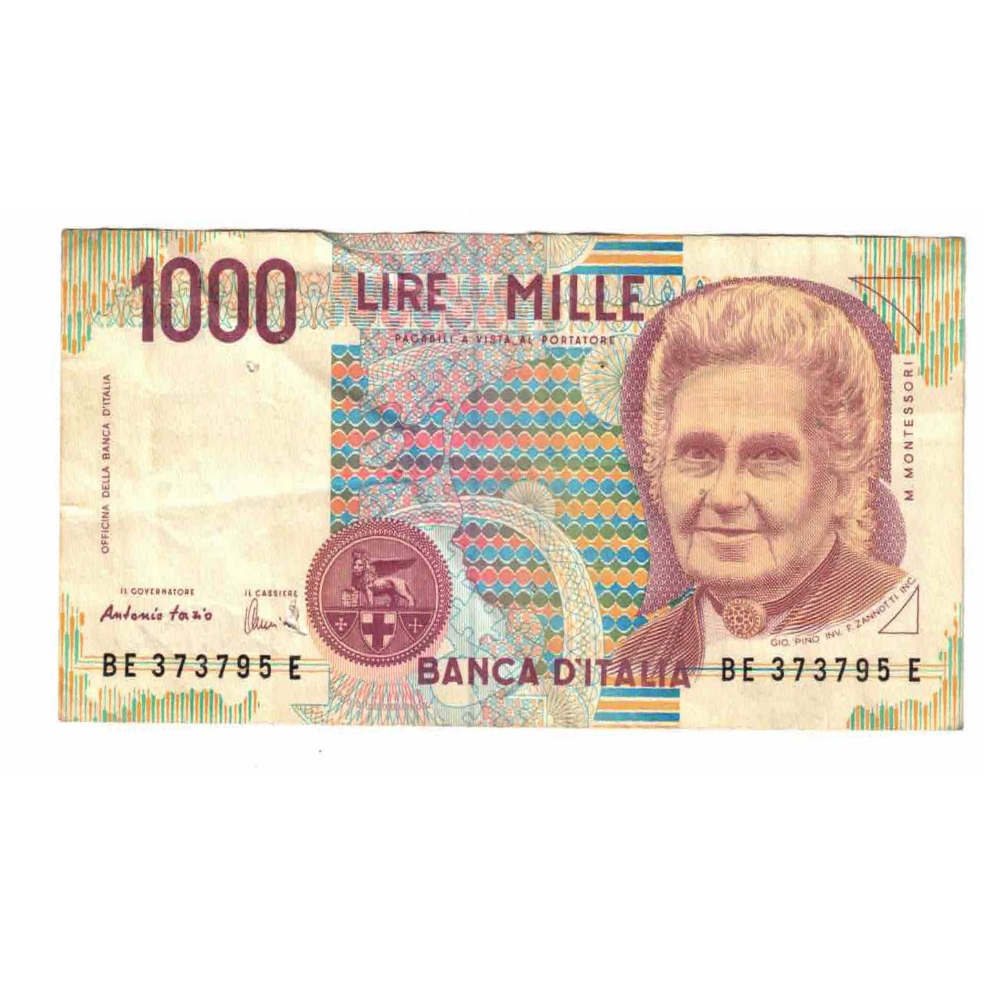 Biljet, Italië, 1000 Lire, Undated (1995), KM:114c, B