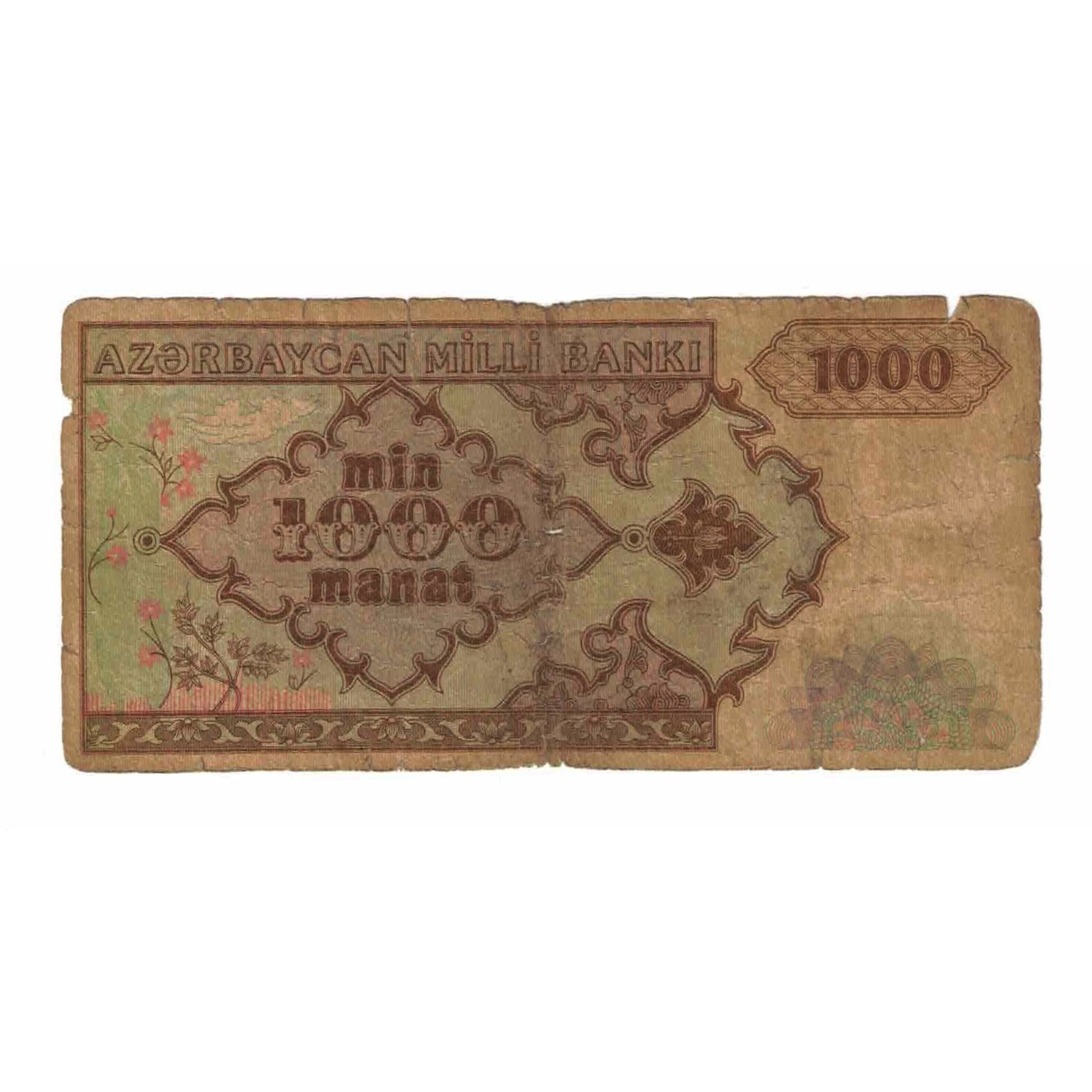 Banconote, Azerbaigian, 1000 Manat, 1993, KM:20a, B