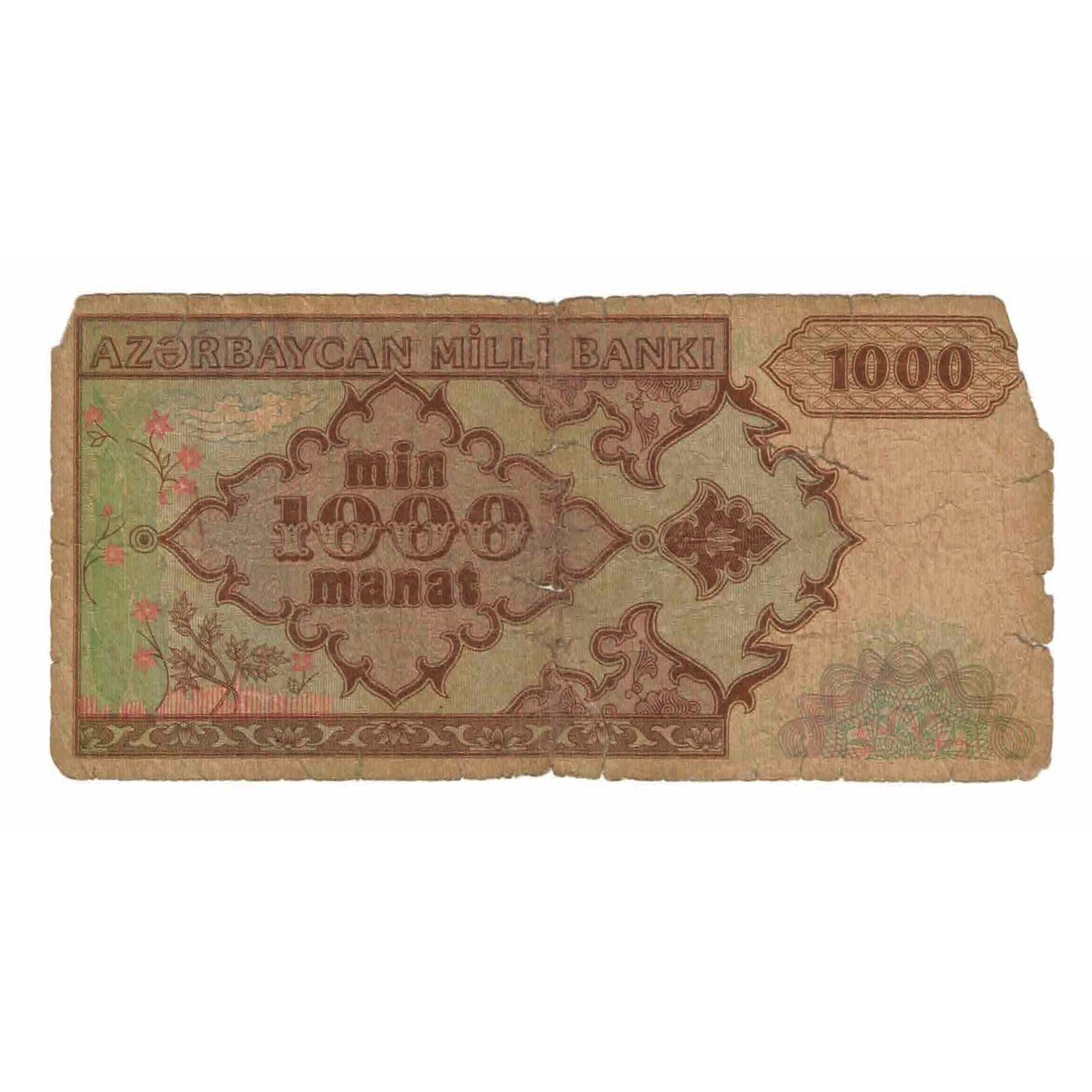 Banconote, Azerbaigian, 1000 Manat, 1993, KM:20a, D