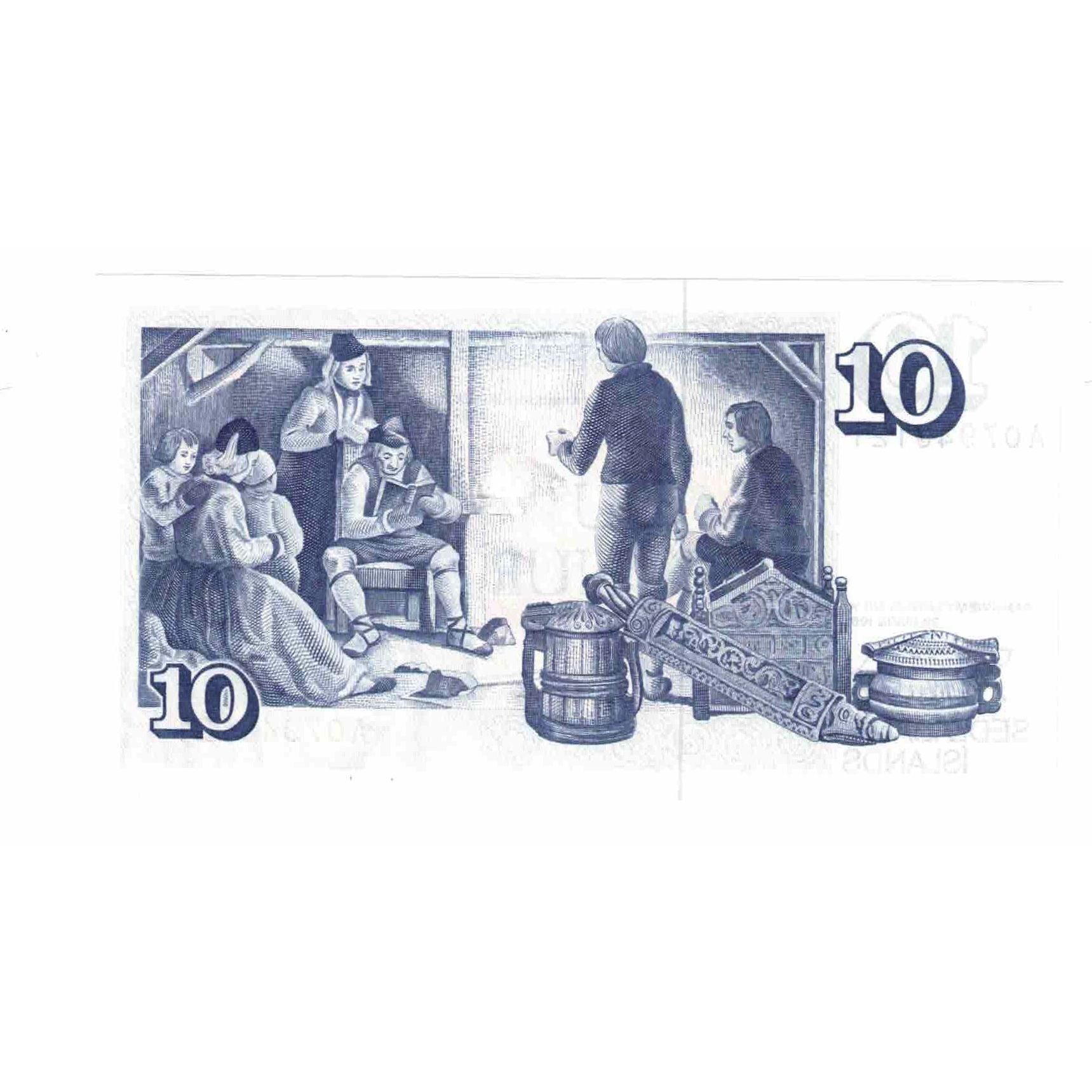 Banknote, Iceland, 10 Kronur, 1961, 1961-03-29, KM:48a, UNC(65-70)
