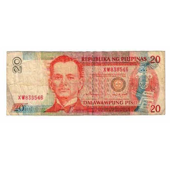 Nota, Filipinas, 20 Piso, 1992-1993, KM:170e, VF(20-25)