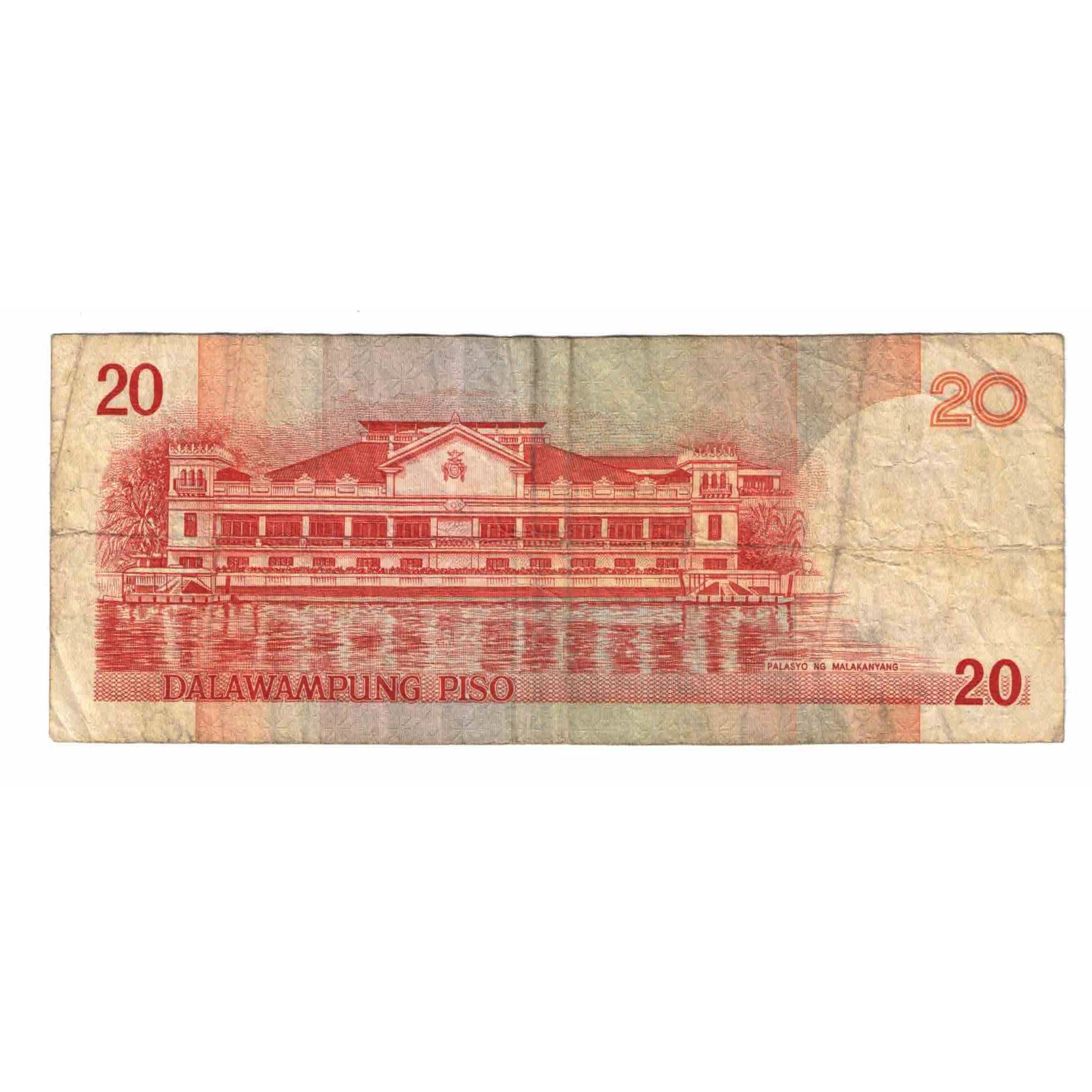 Nota, Filipinas, 20 Piso, 1992-1993, KM:170e, VF(20-25)