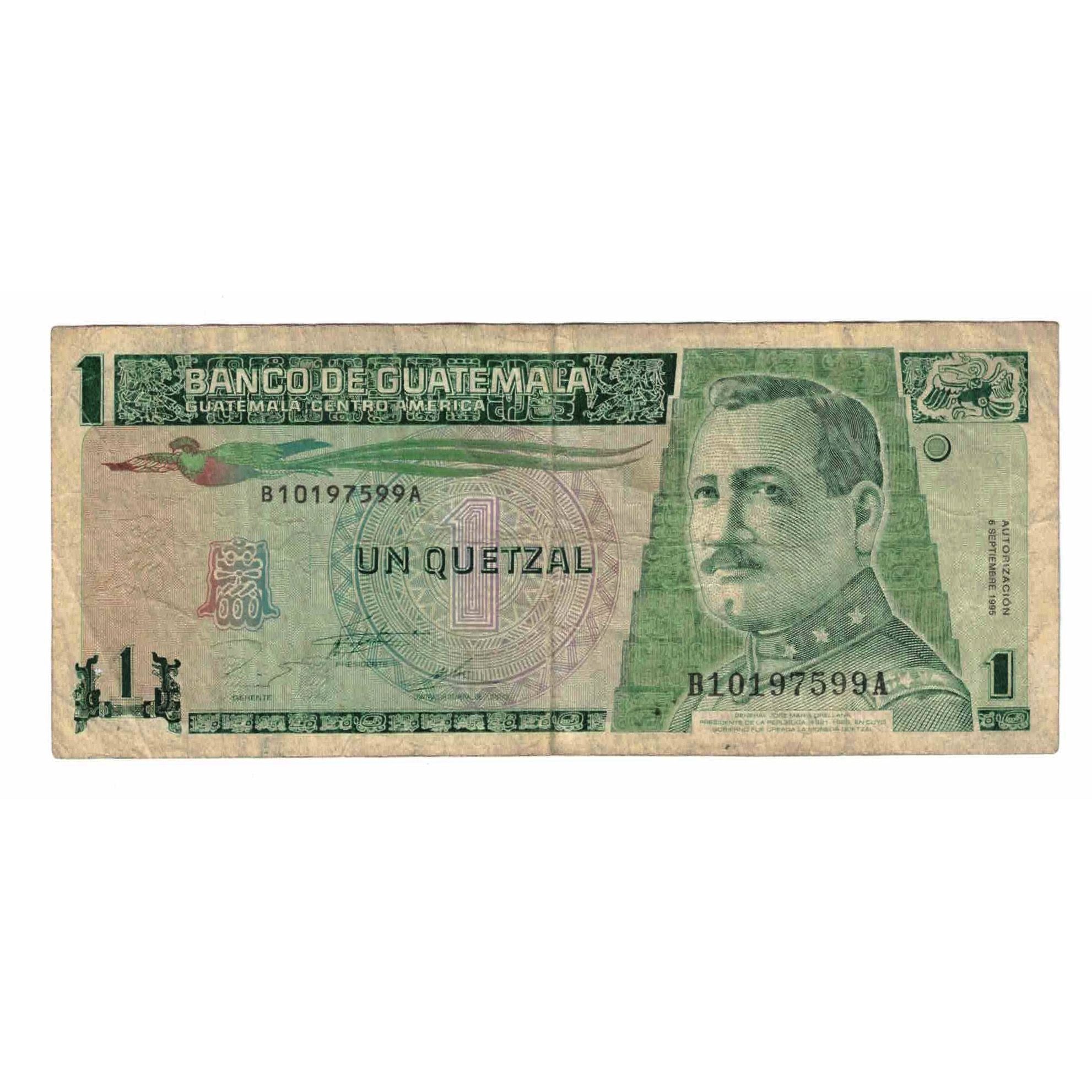 Biljet, Guatemala, 1 Quetzal, 1995, 1995-09-06, KM:87c, TB