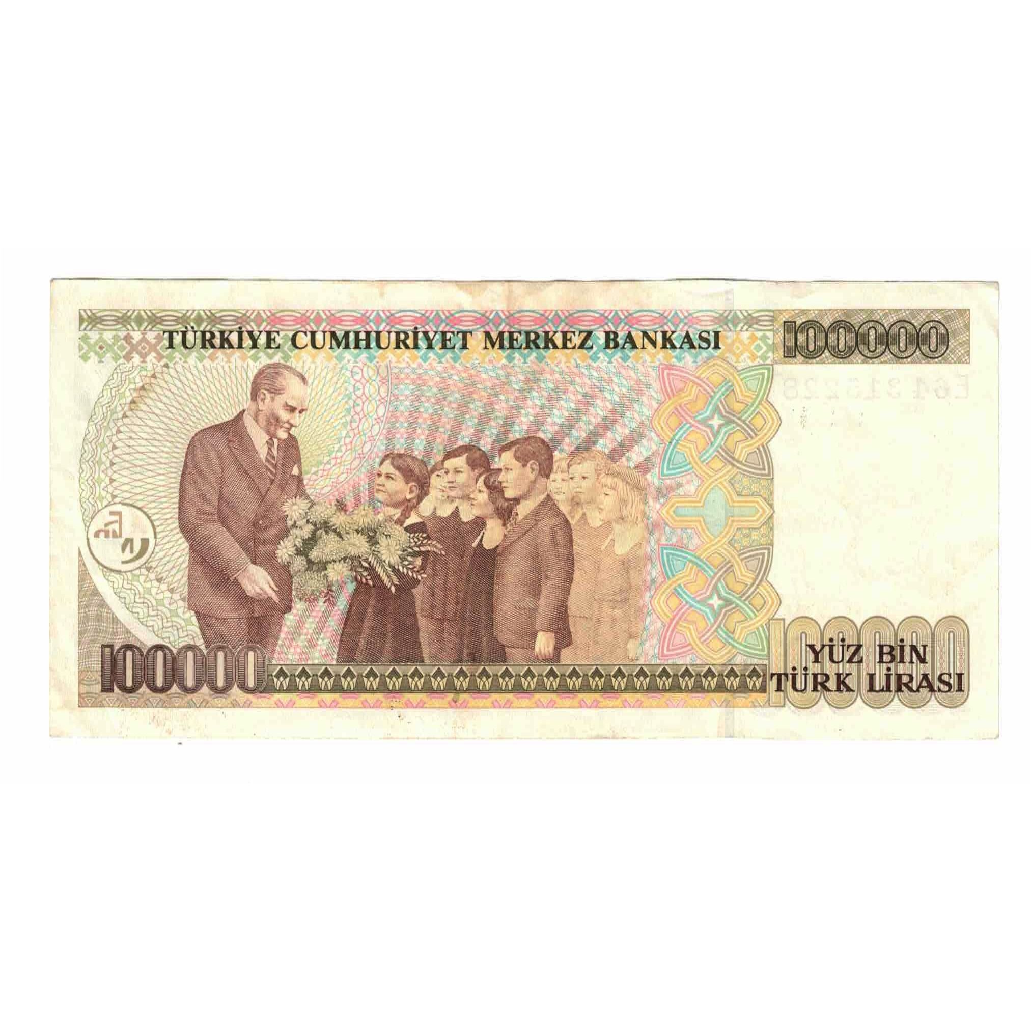 Banknote, Turkey, 100,000 Lira, 1994-1995, KM:205, AU(55-58)
