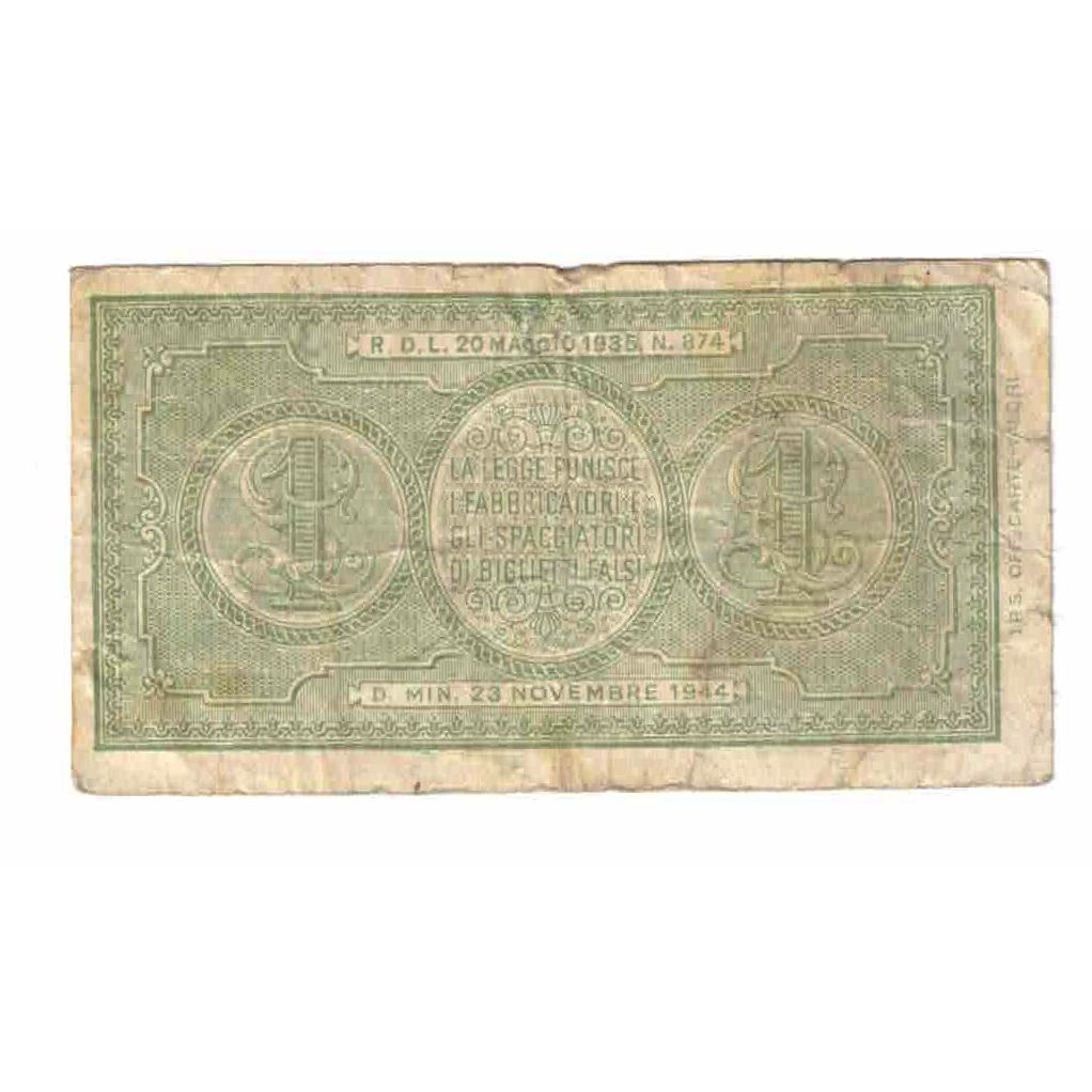 Banconote, Italia, 1 Lira, 1944, 1944-11-23, KM:29b, B