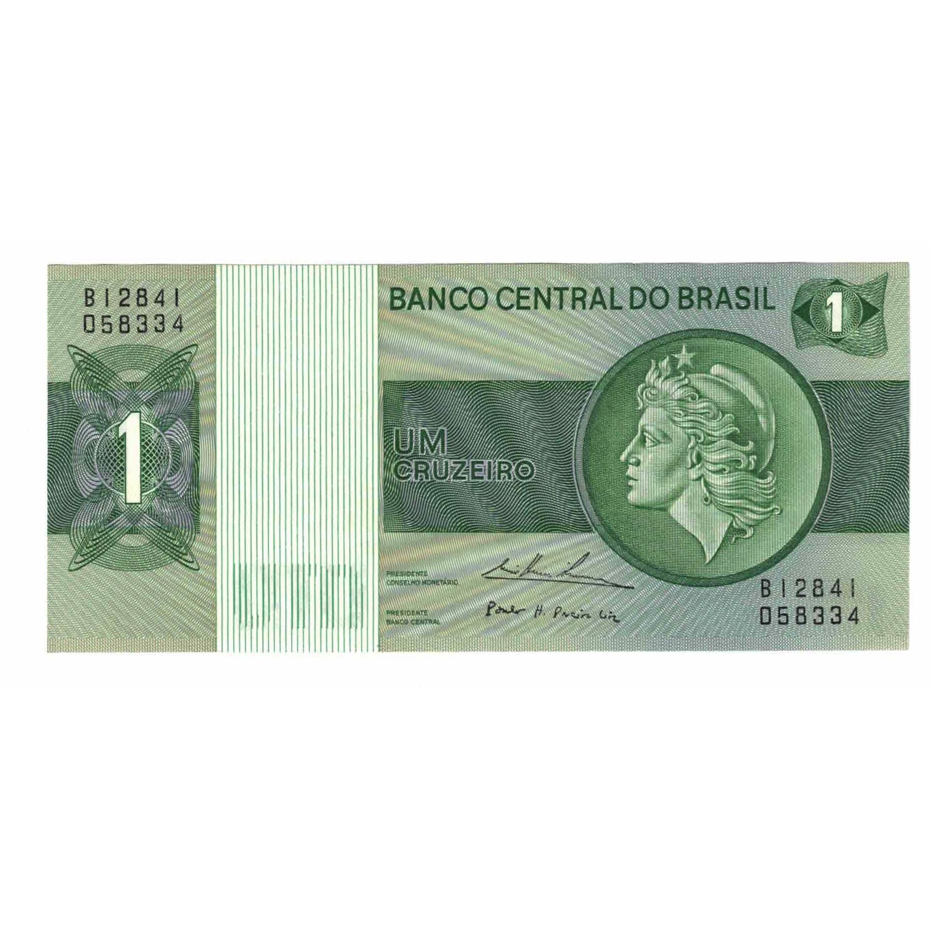Nota, Brasil, 1 Cruzeiro, Undated (1975), KM:191Ab, AU(55-58)