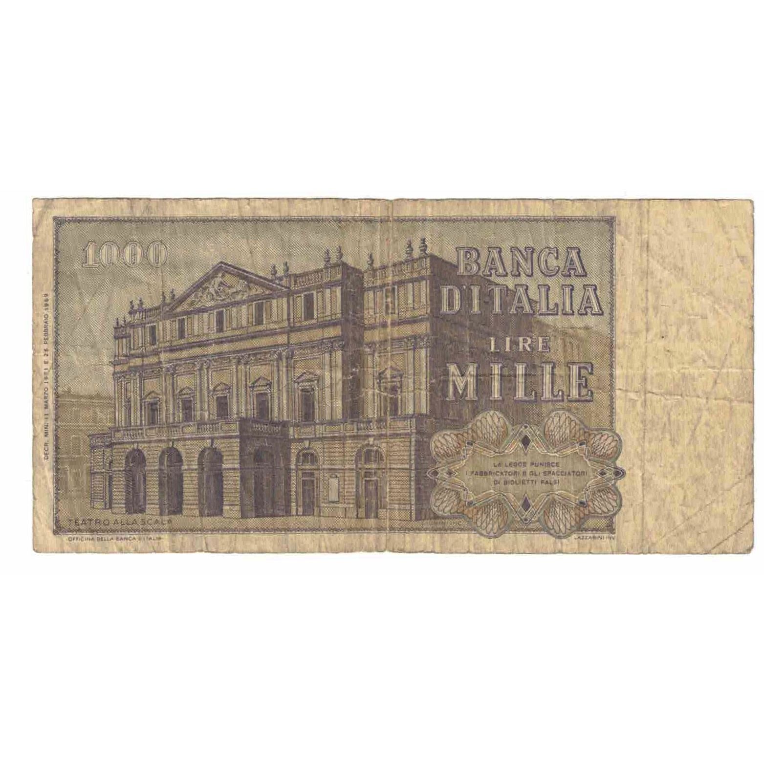 Billet, Italie, 1000 Lire, 1971, 1971-03-11, KM:101a, B