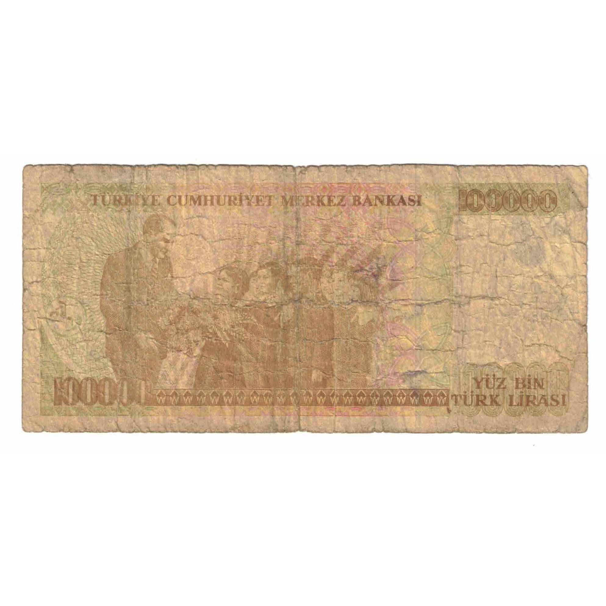 Geldschein, Türkei, 100,000 Lira, 1970, 1970-10-14, KM:206, SGE