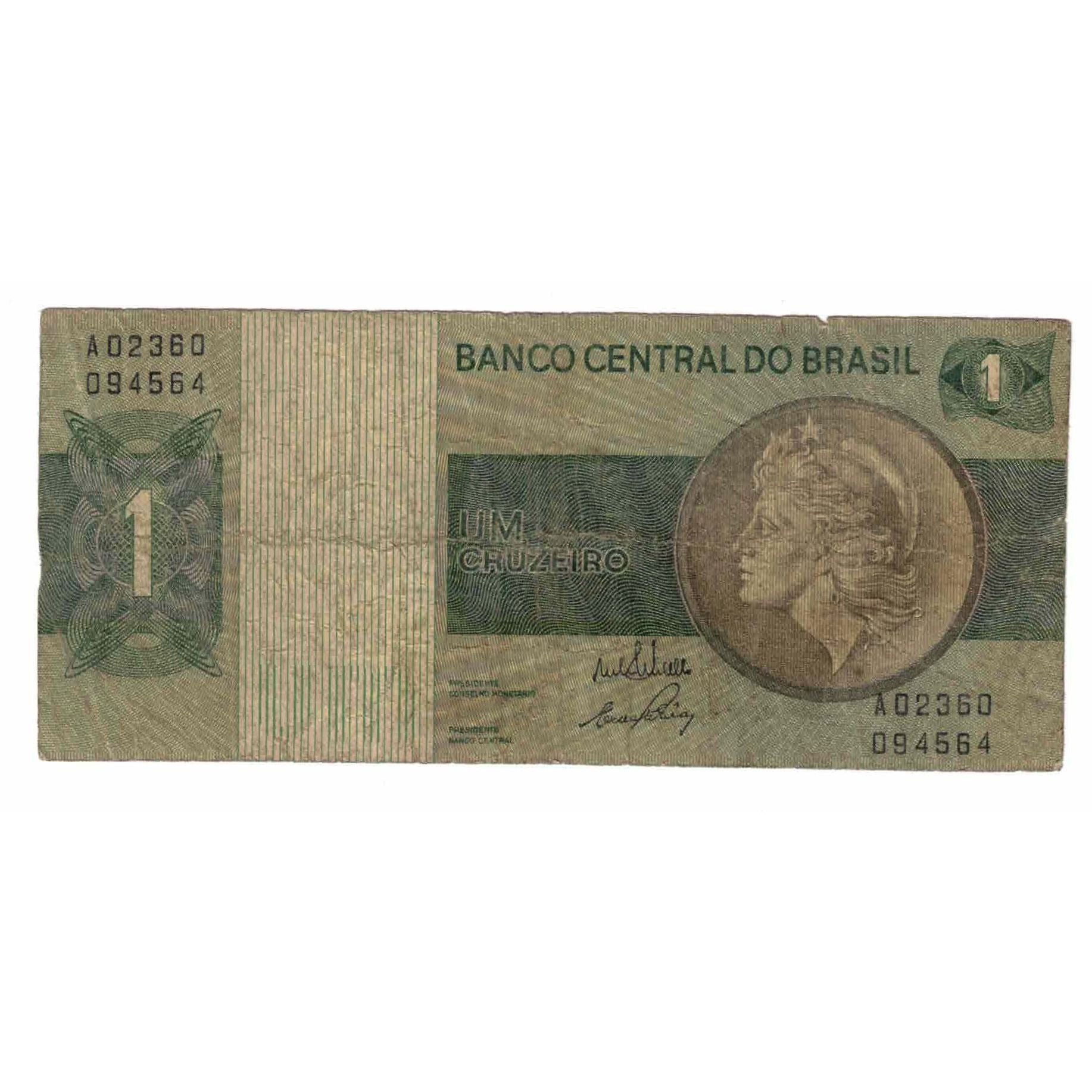 Geldschein, Brasilien, 1 Cruzeiro, Undated (1970), KM:191a, SGE